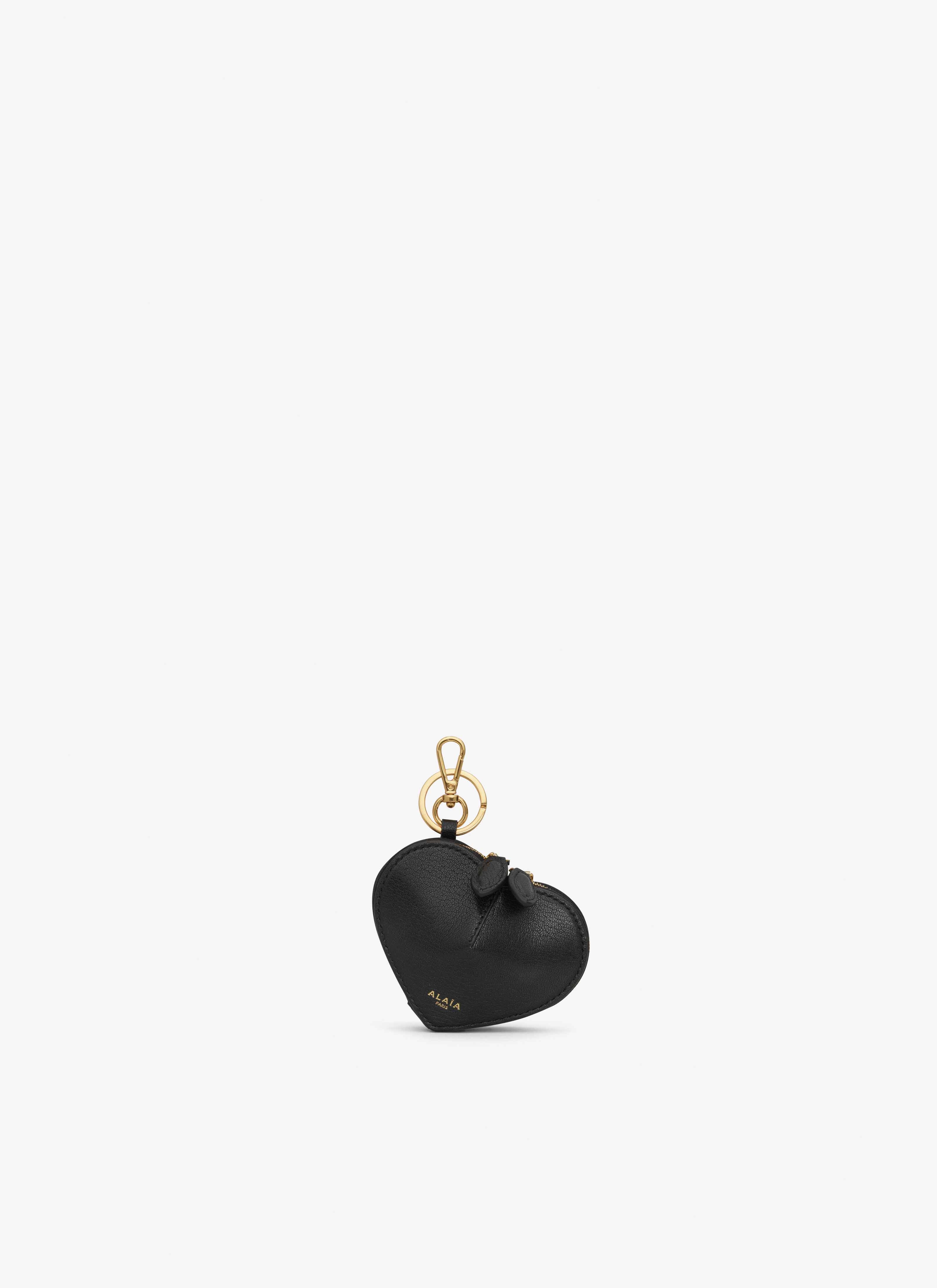 ALAÏA BLACK LE CŒUR COIN PURSE IN GOATSKIN