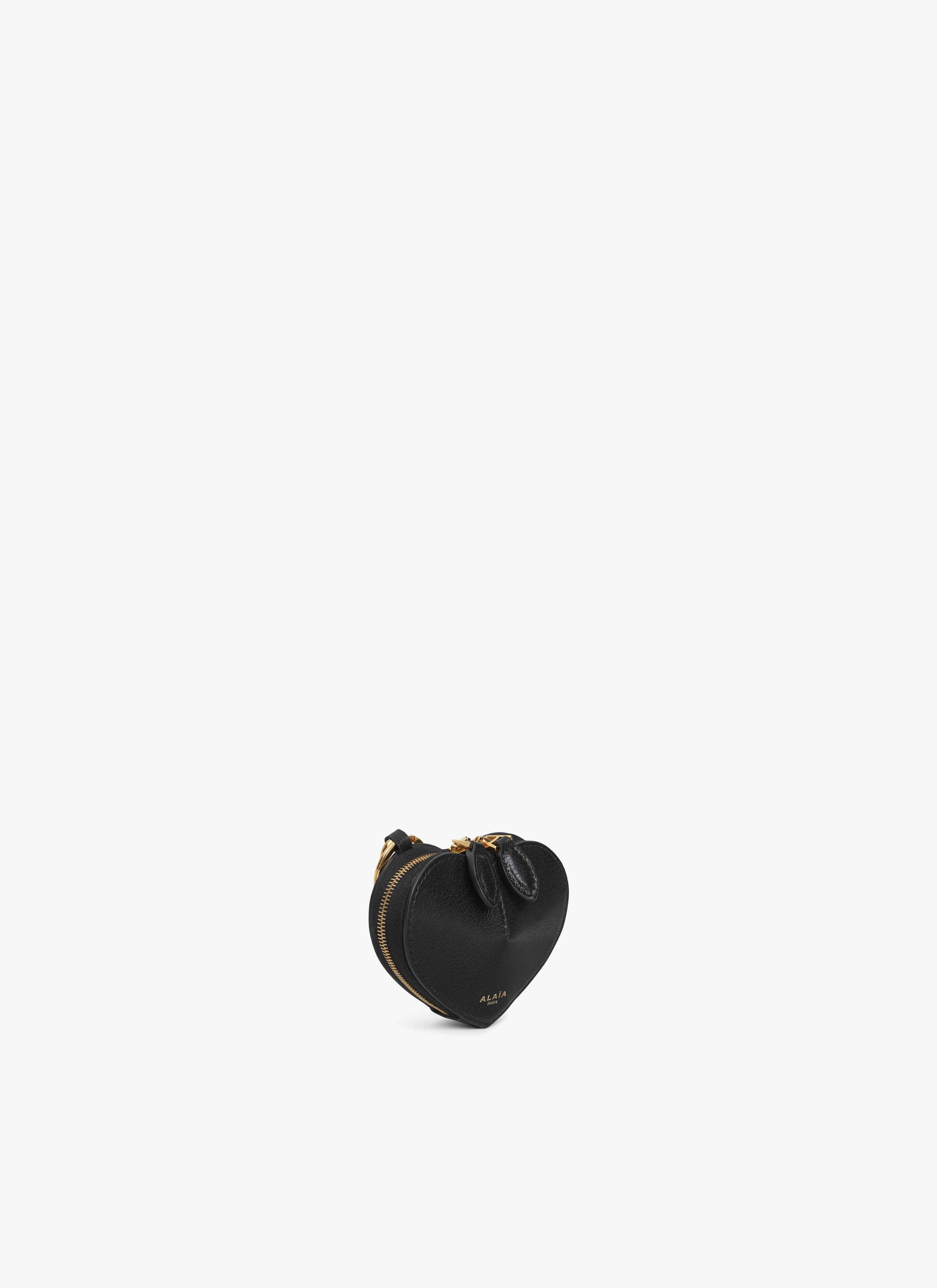 ALAÏA BLACK LE CŒUR COIN PURSE IN GOATSKIN