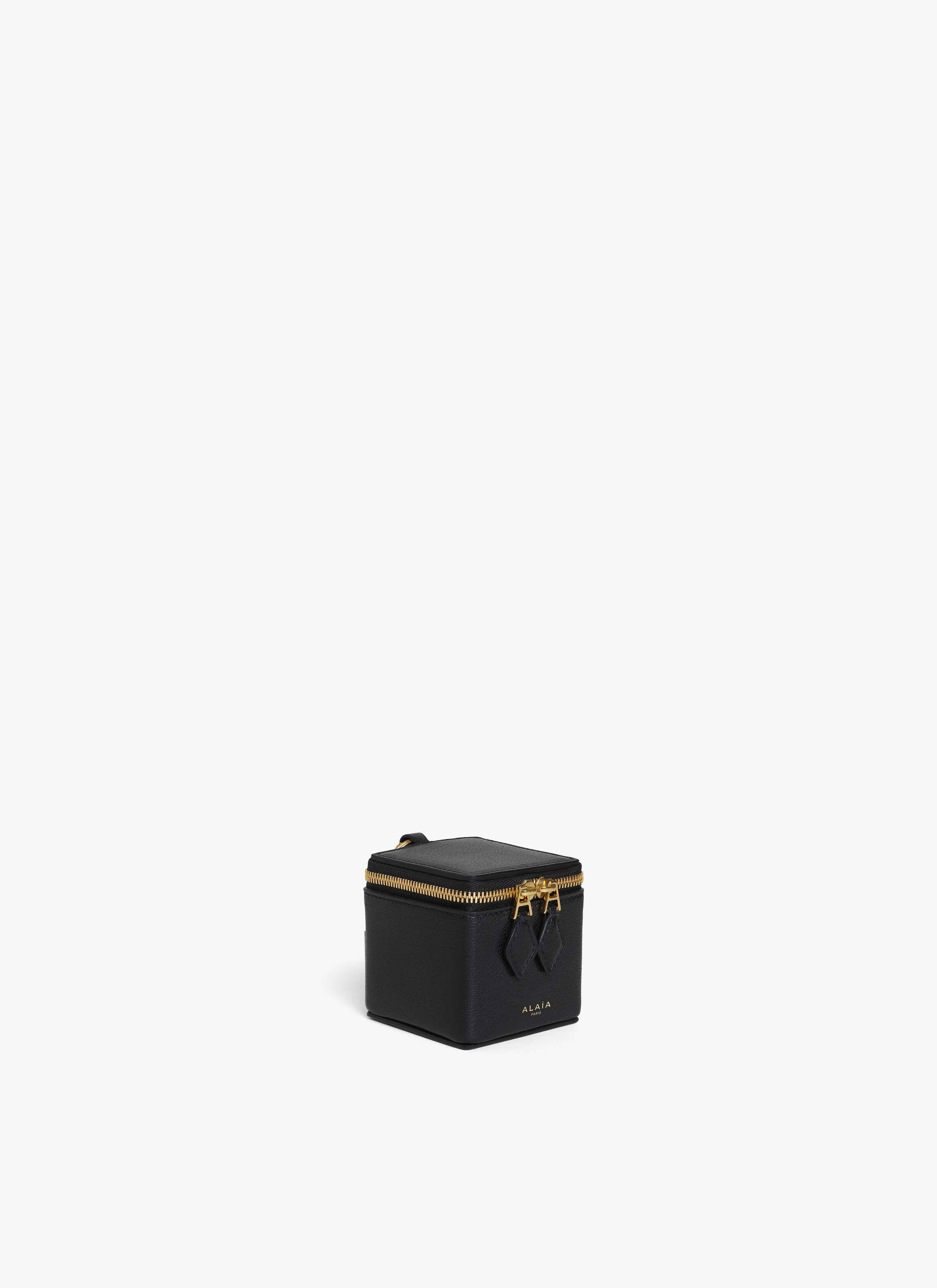 ALAÏA BLACK SQUARE COIN PURSE IN GOATSKIN
