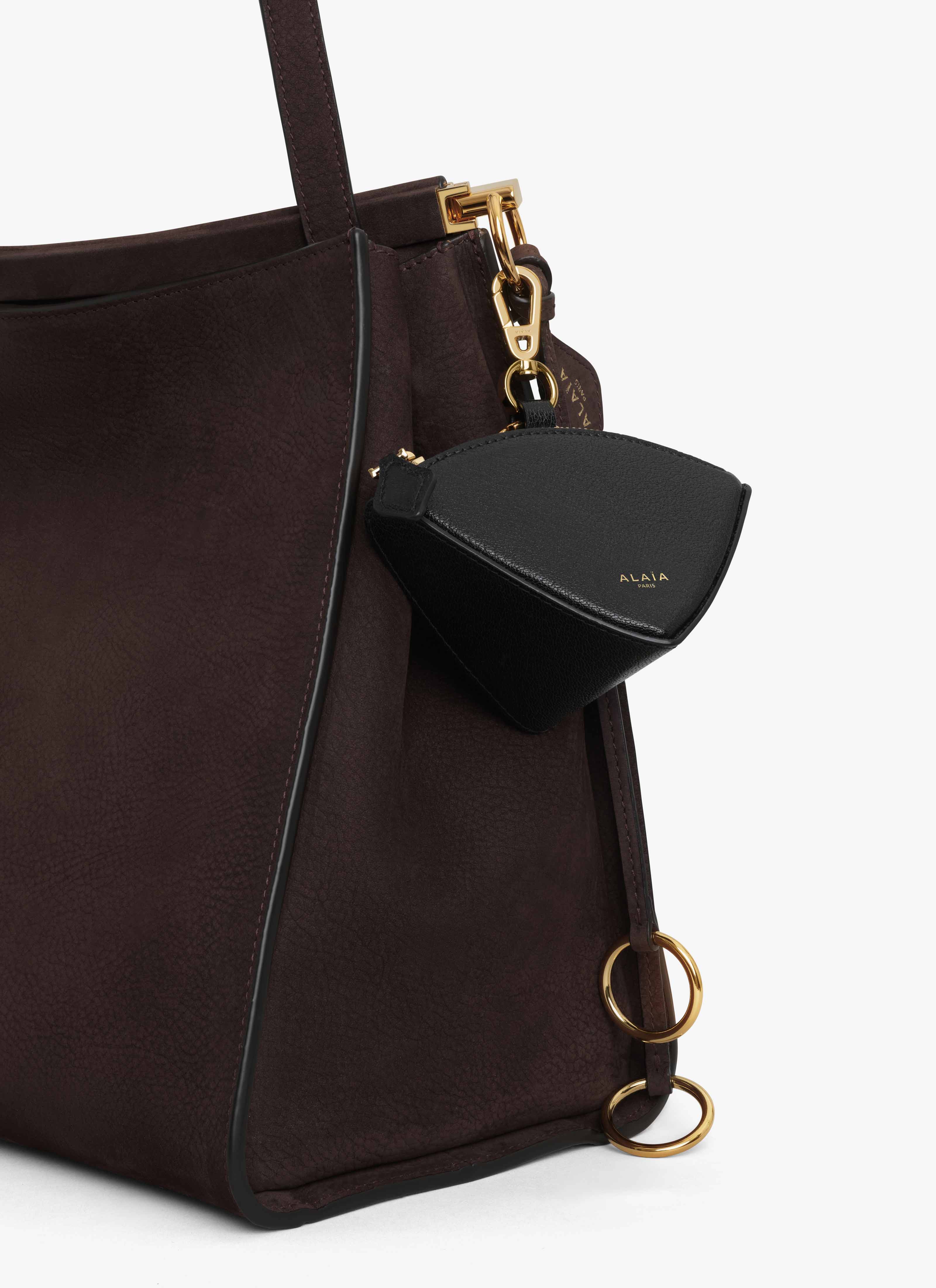 ALAÏA BLACK BERLINGOT COIN PURSE IN GOATSKIN