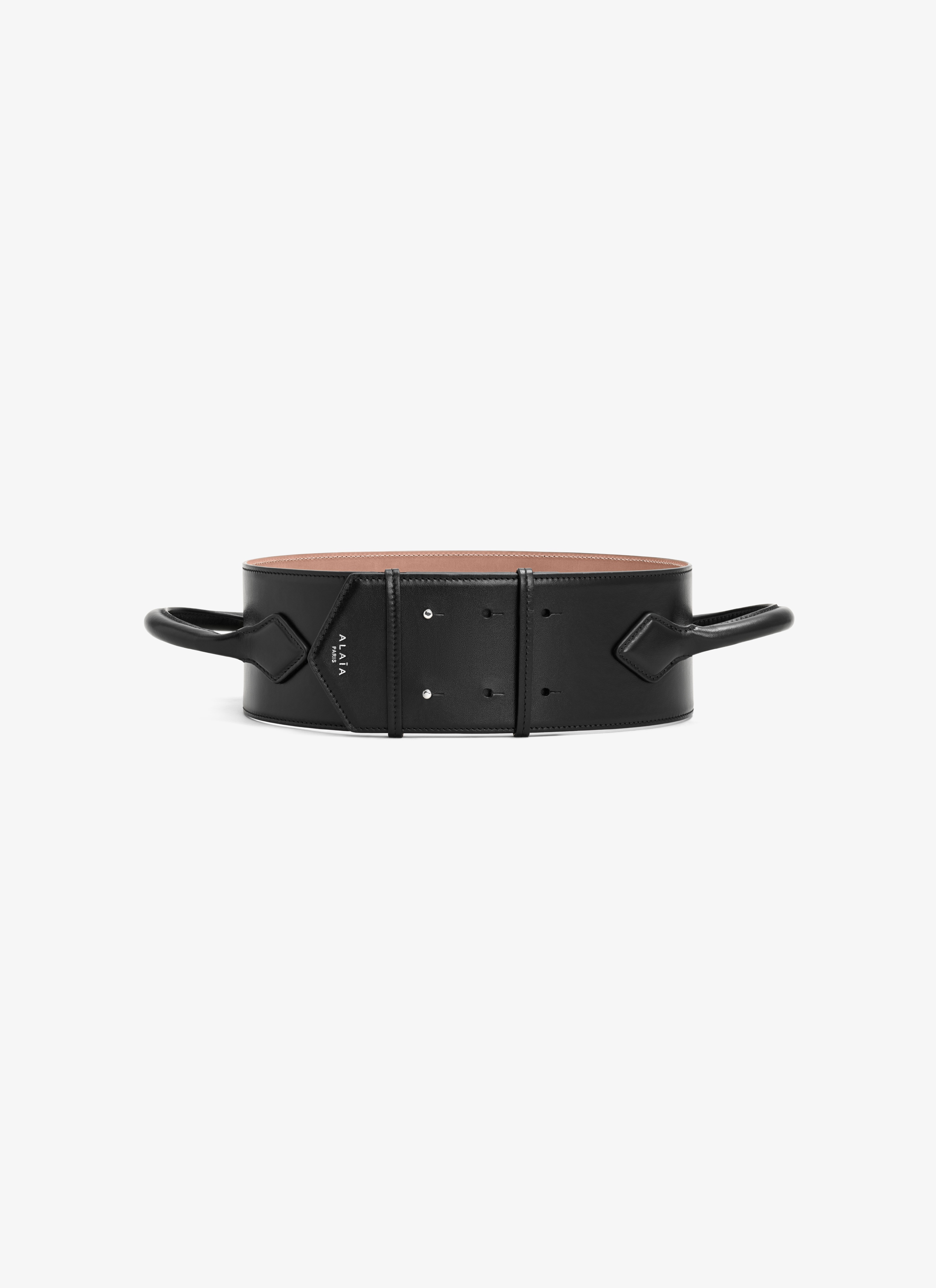 ALAÏA TECKEL HANDLE EN CUIR NOIR