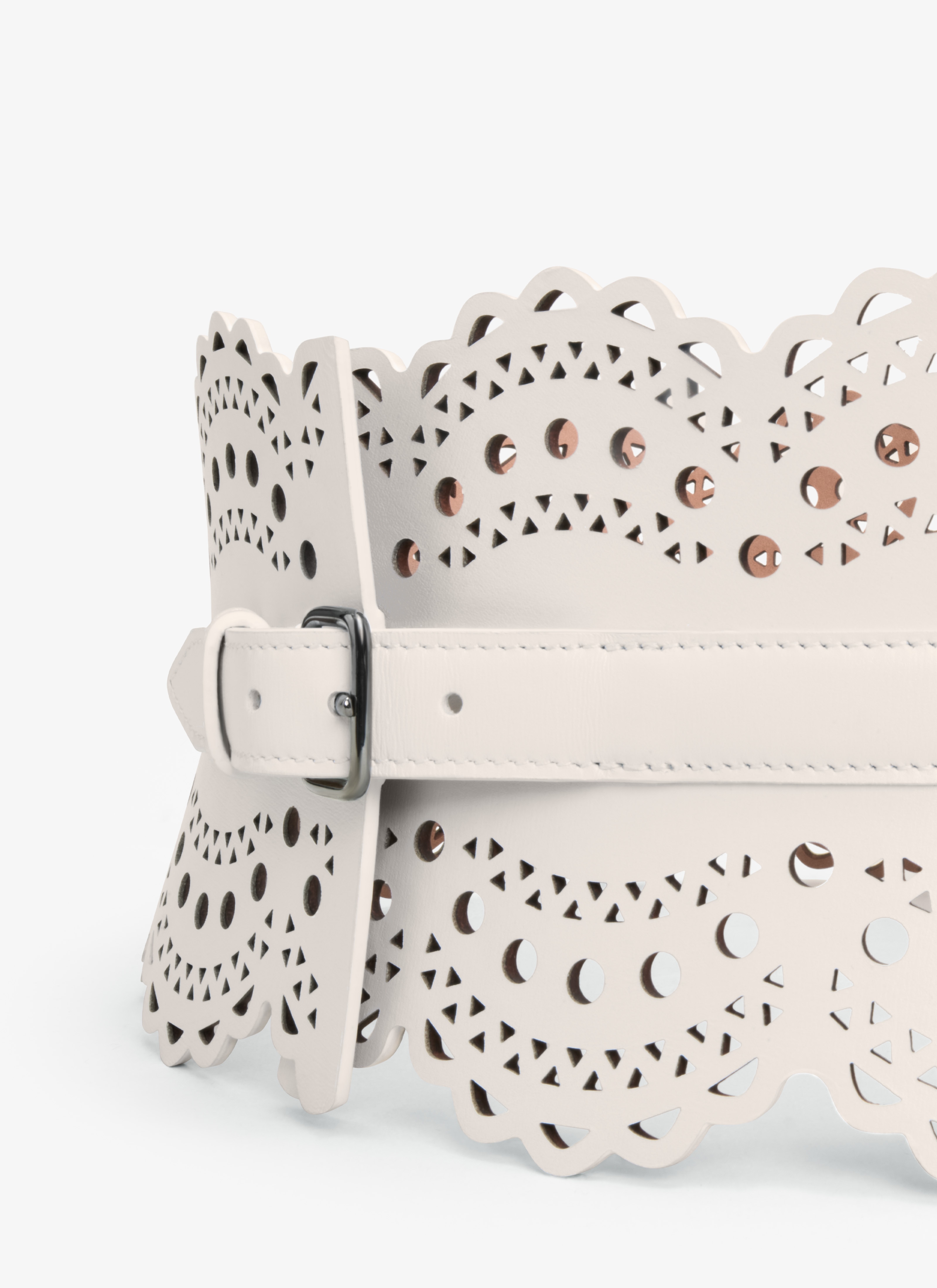 ALAÏA NUDE BUSTIER BELT IN VIENNE WAVE CALFSKIN