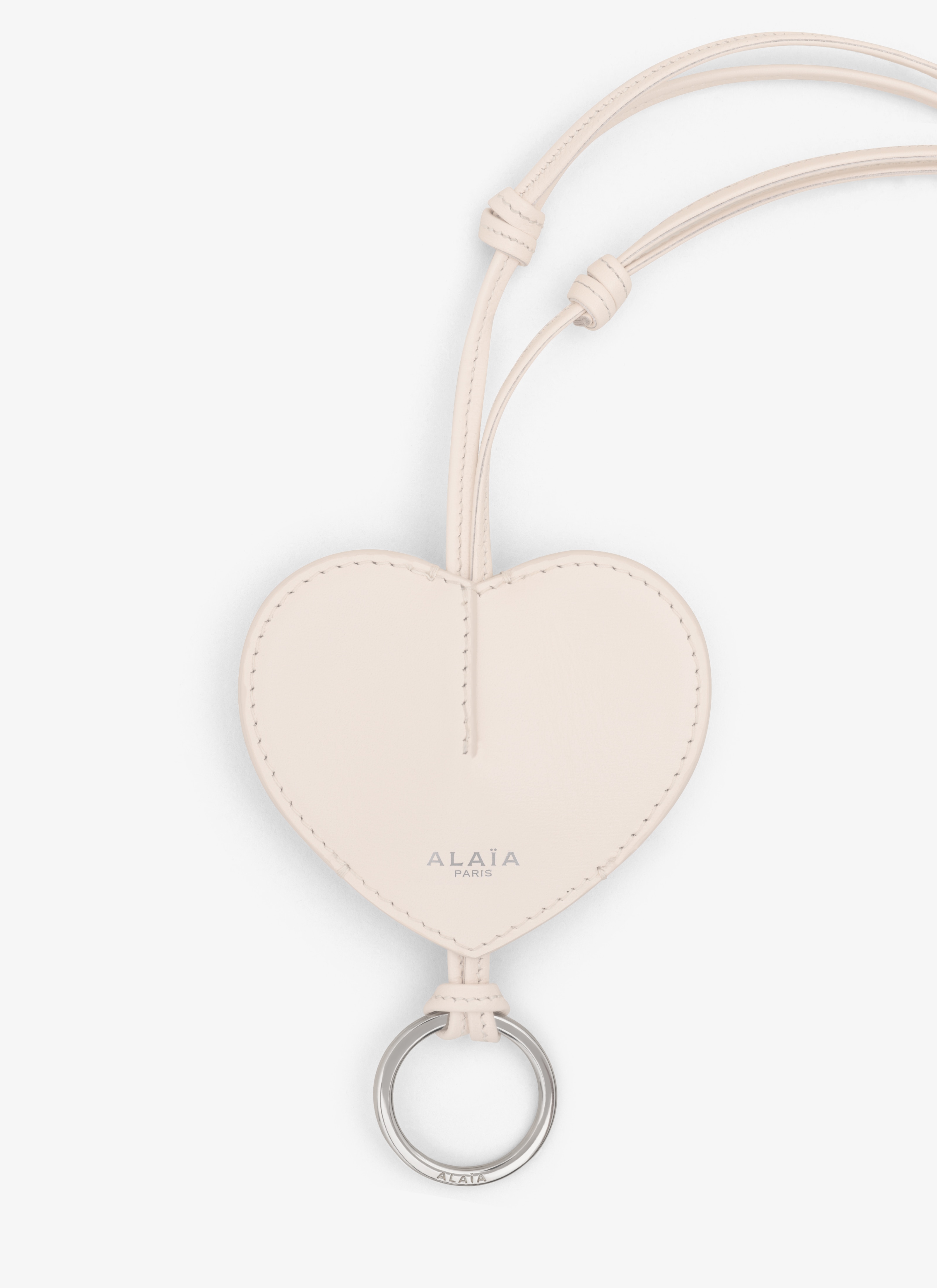 ALAÏA NUDE LE CŒUR BELL KEY HOLDER IN CALFSKIN