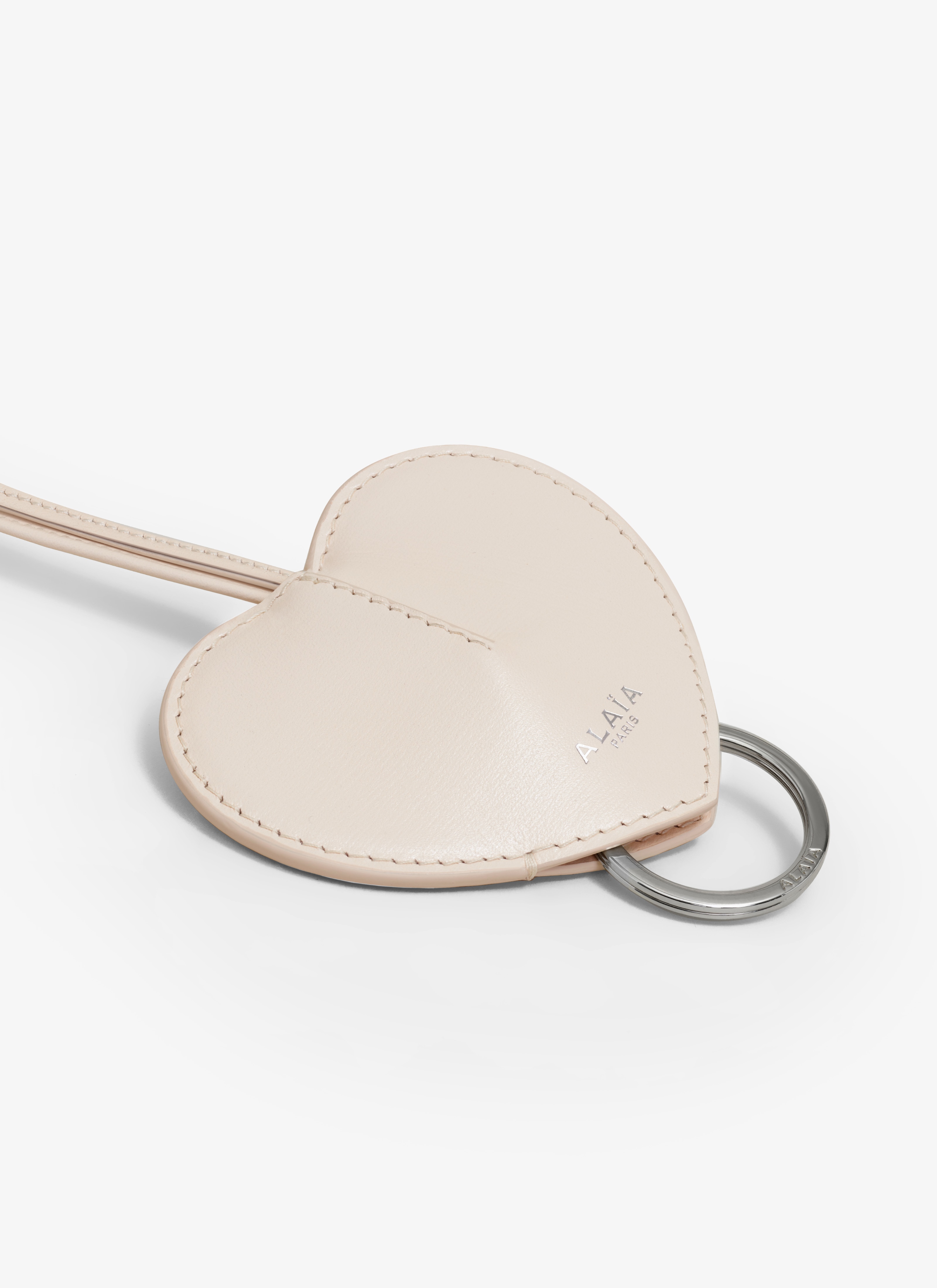 ALAÏA NUDE LE CŒUR BELL KEY HOLDER IN CALFSKIN