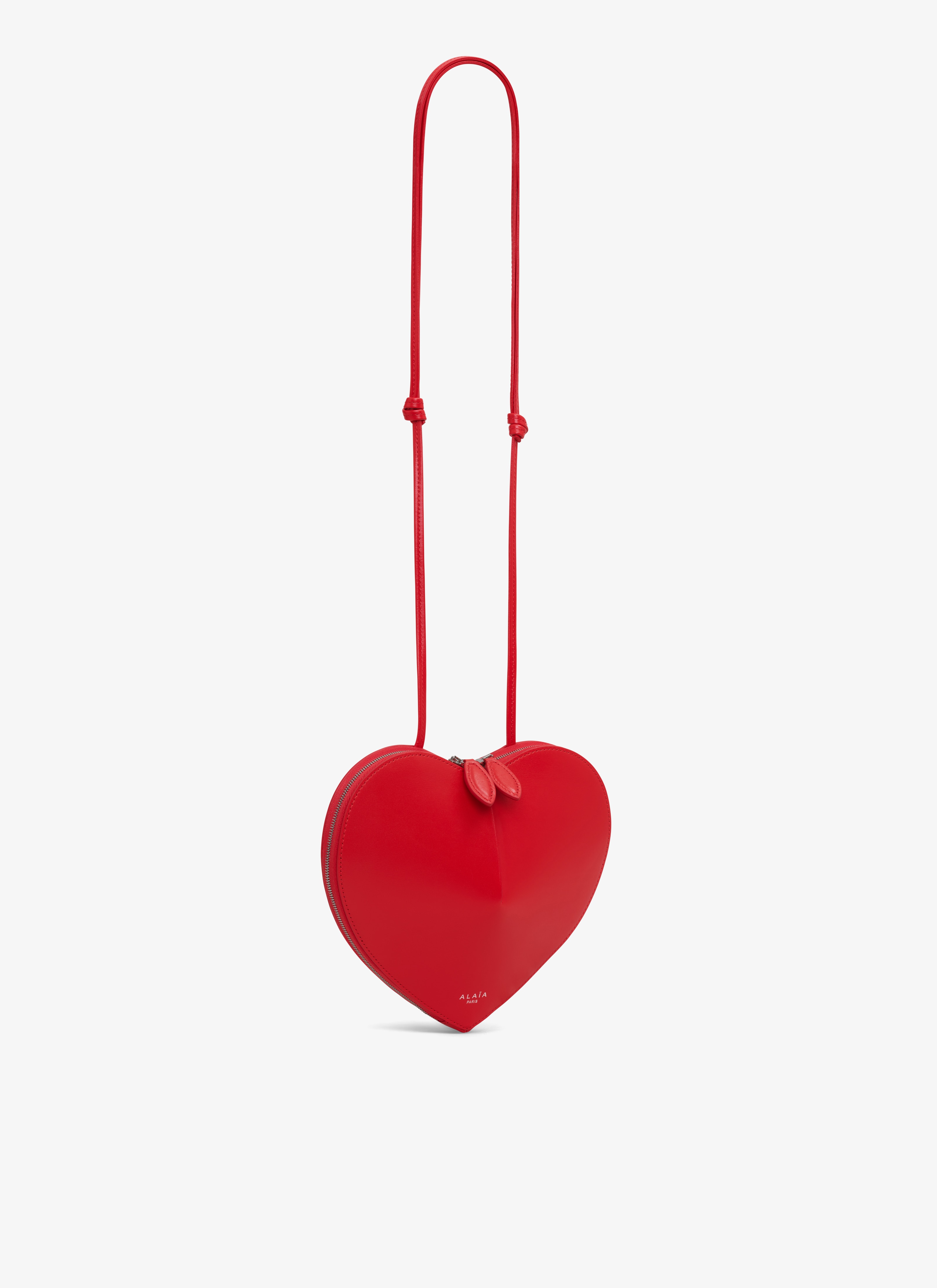 ALAÏA RED LE CŒUR BAG IN CALFSKIN