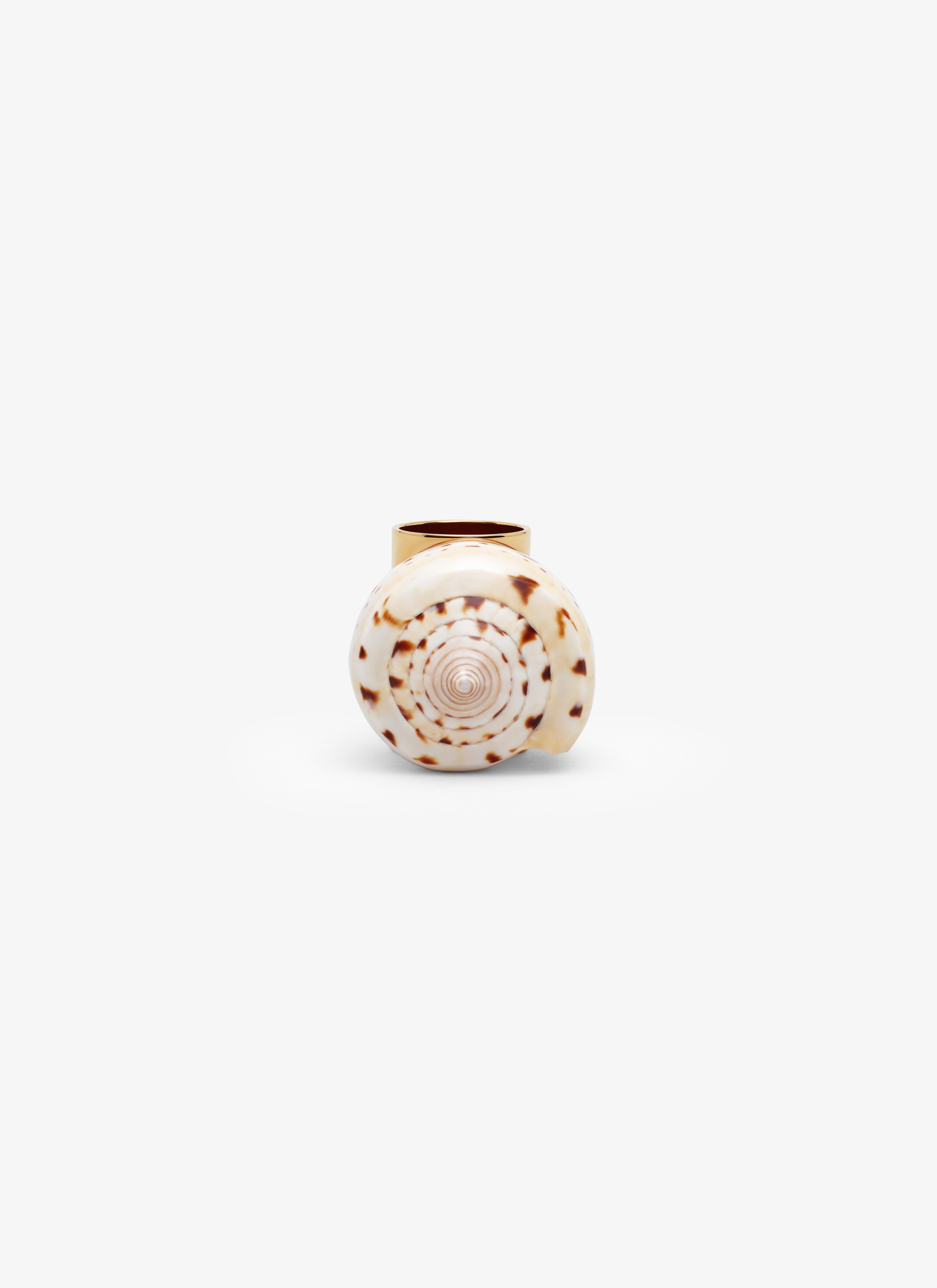ALAÏA NATURAL/DORADO ANILLO LARGO DE CONCHA