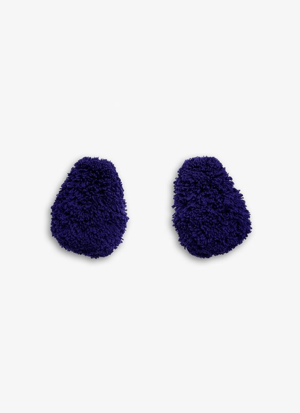 BUBBLE CUFFS IN KNITTED FUR ALAÏA DARK PURPLE BUBBLE CUFFS IN KNITTED FUR