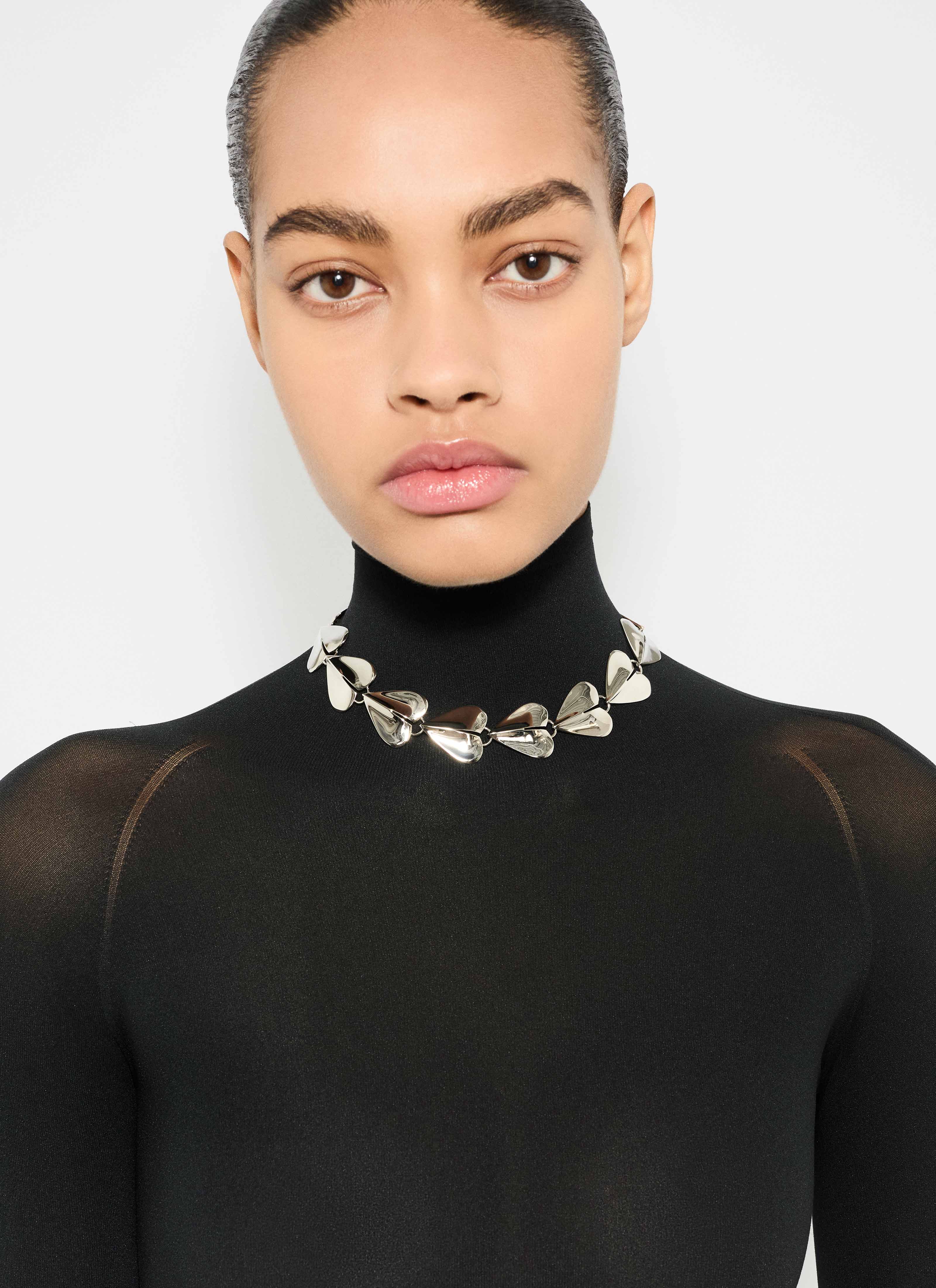 ALAÏA GREY LE CŒUR NECKLACE