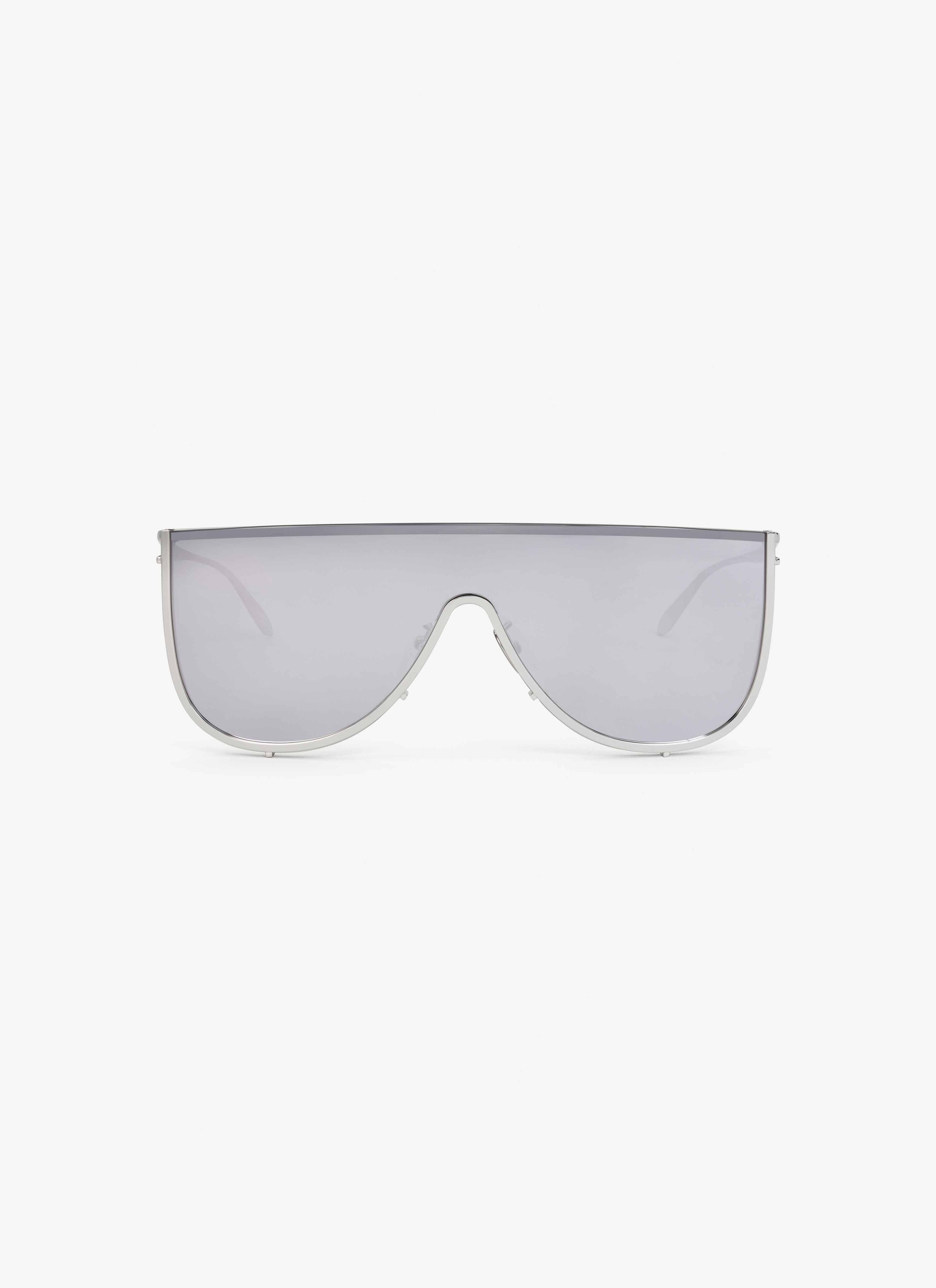 ALAÏA GREY MASK SUNGLASSES IN METAL