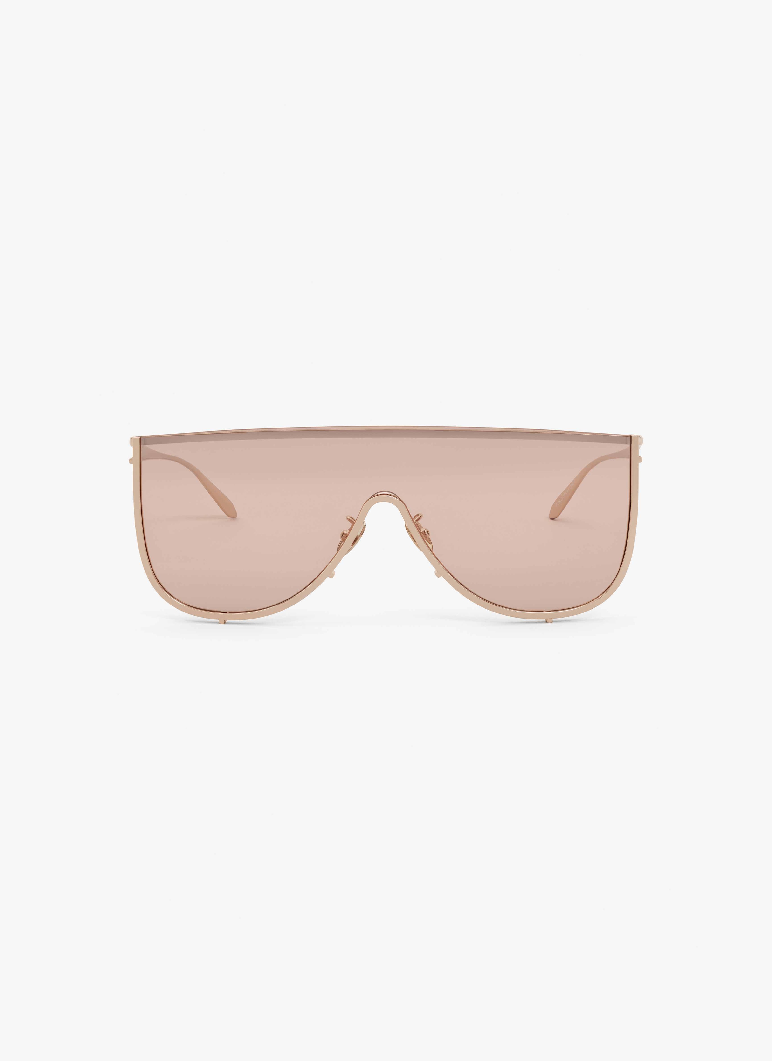 ALAÏA MARRÓN DORADO GAFAS DE SOL MASK DE METAL