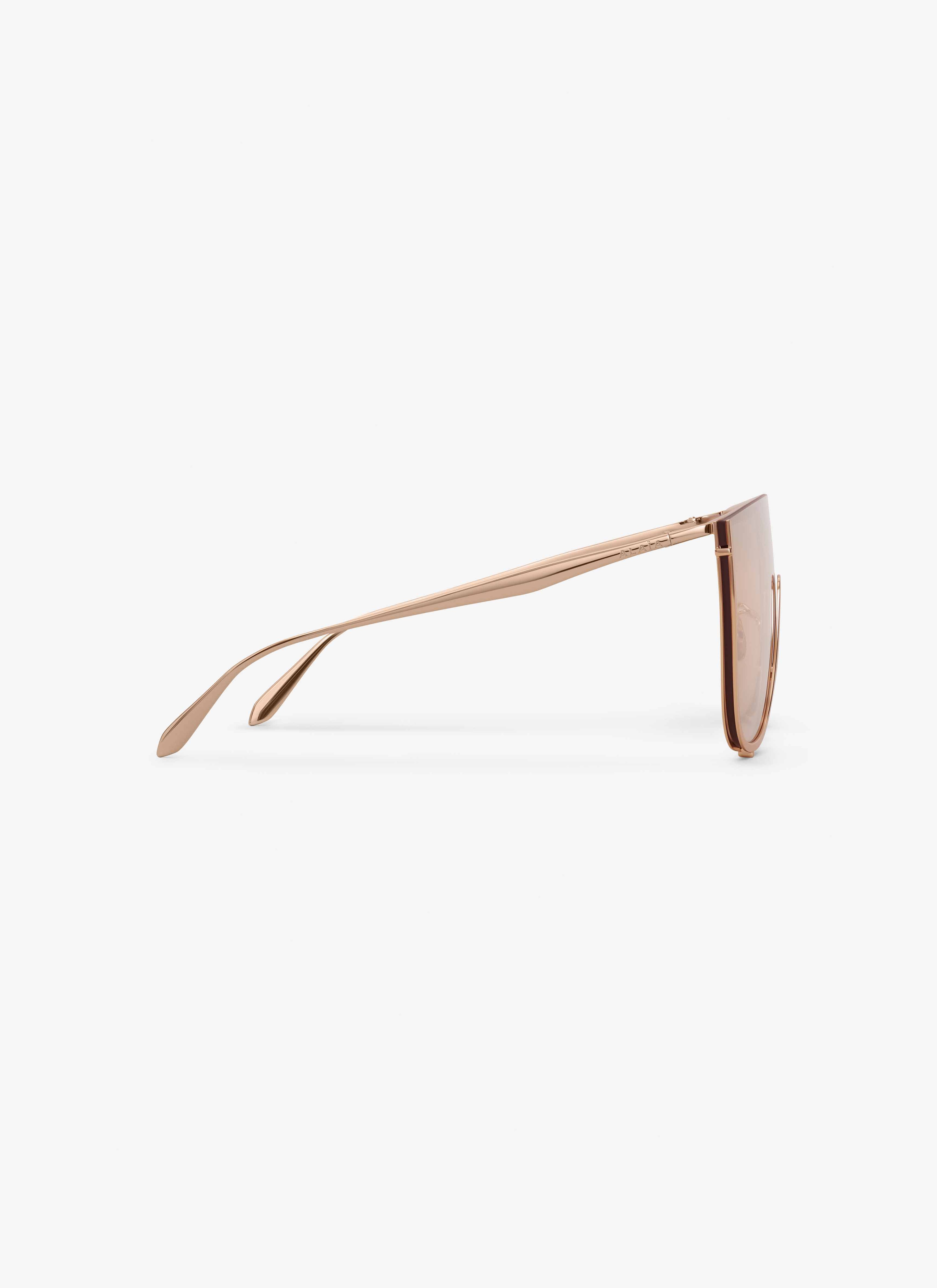 ALAÏA MARRÓN DORADO GAFAS DE SOL MASK DE METAL