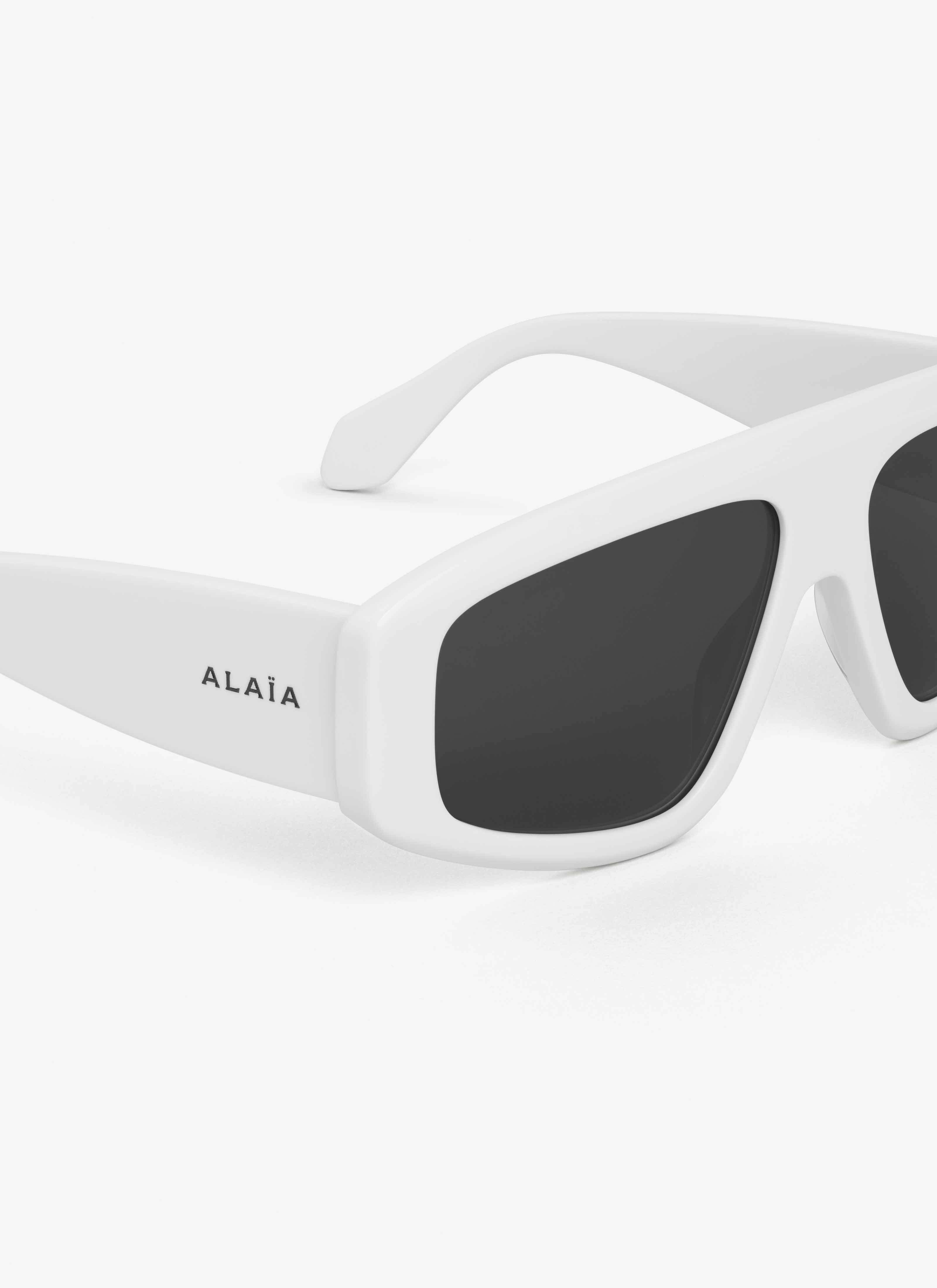 ALAÏA WHITE AVIATOR MASK SUNGLASSES
