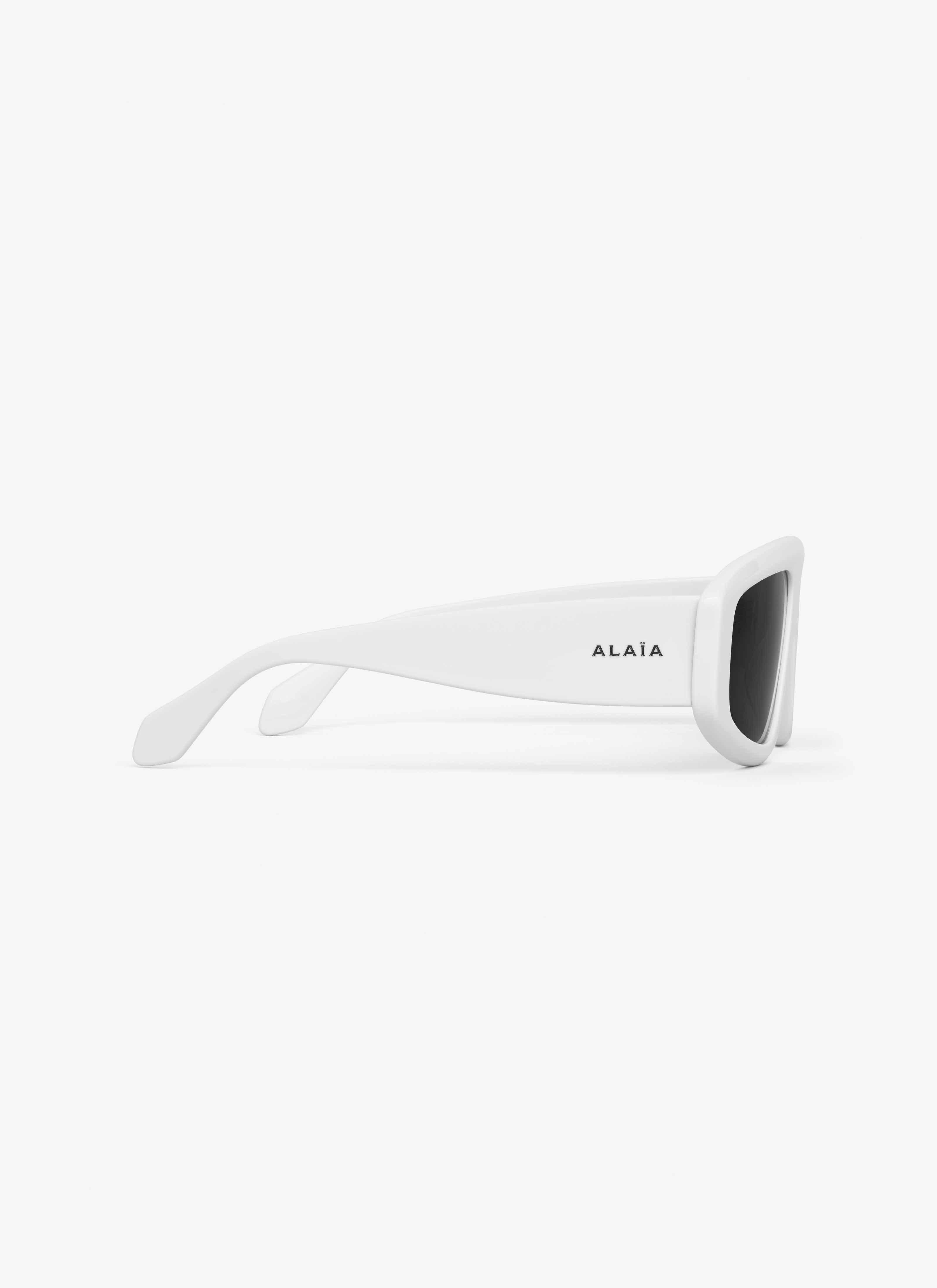 ALAÏA WHITE AVIATOR MASK SUNGLASSES