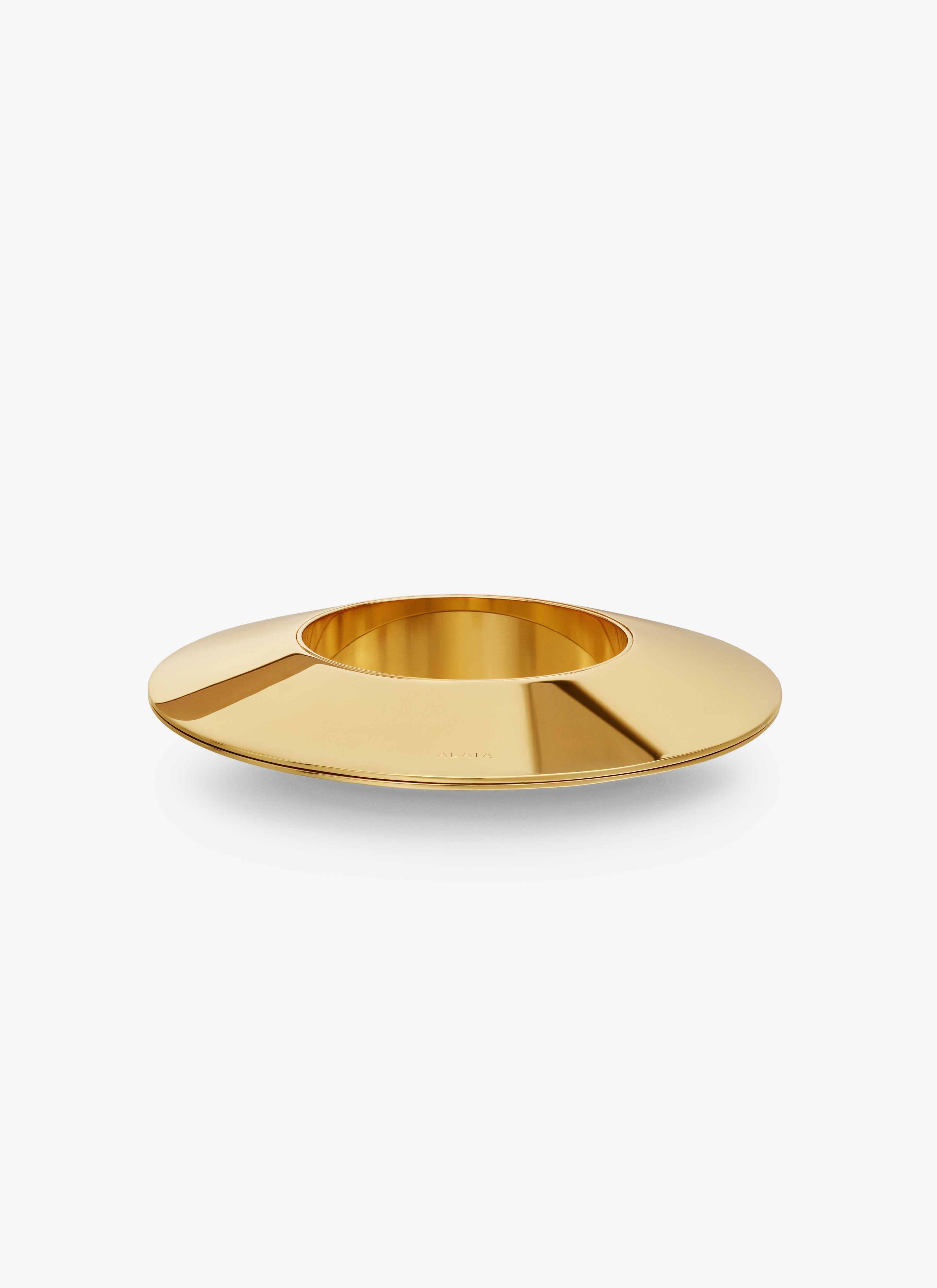 ALAÏA GOLD LARGE BLADE BANGLE