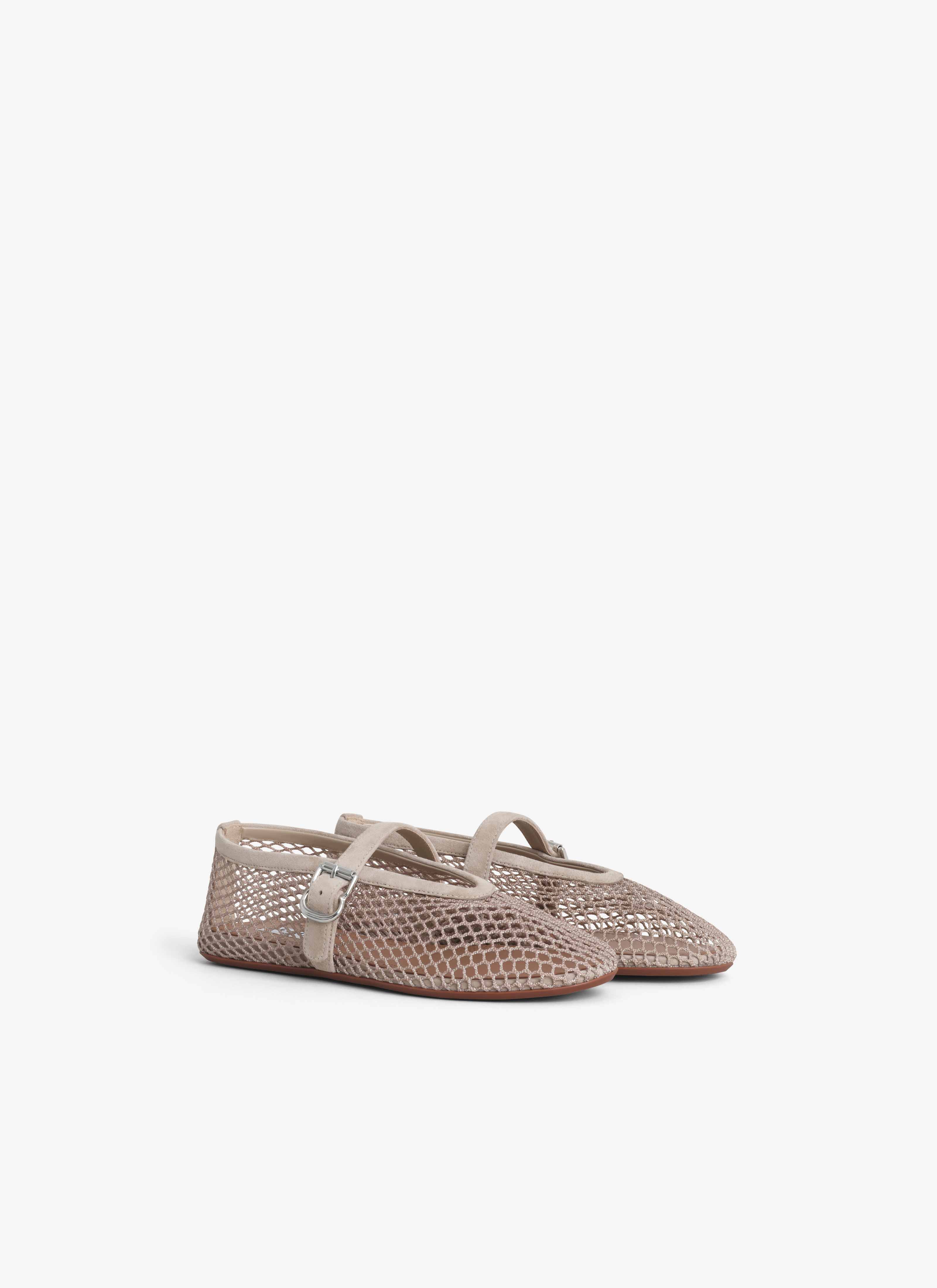 ALAÏA GREGE BALLET FLATS IN FISHNET