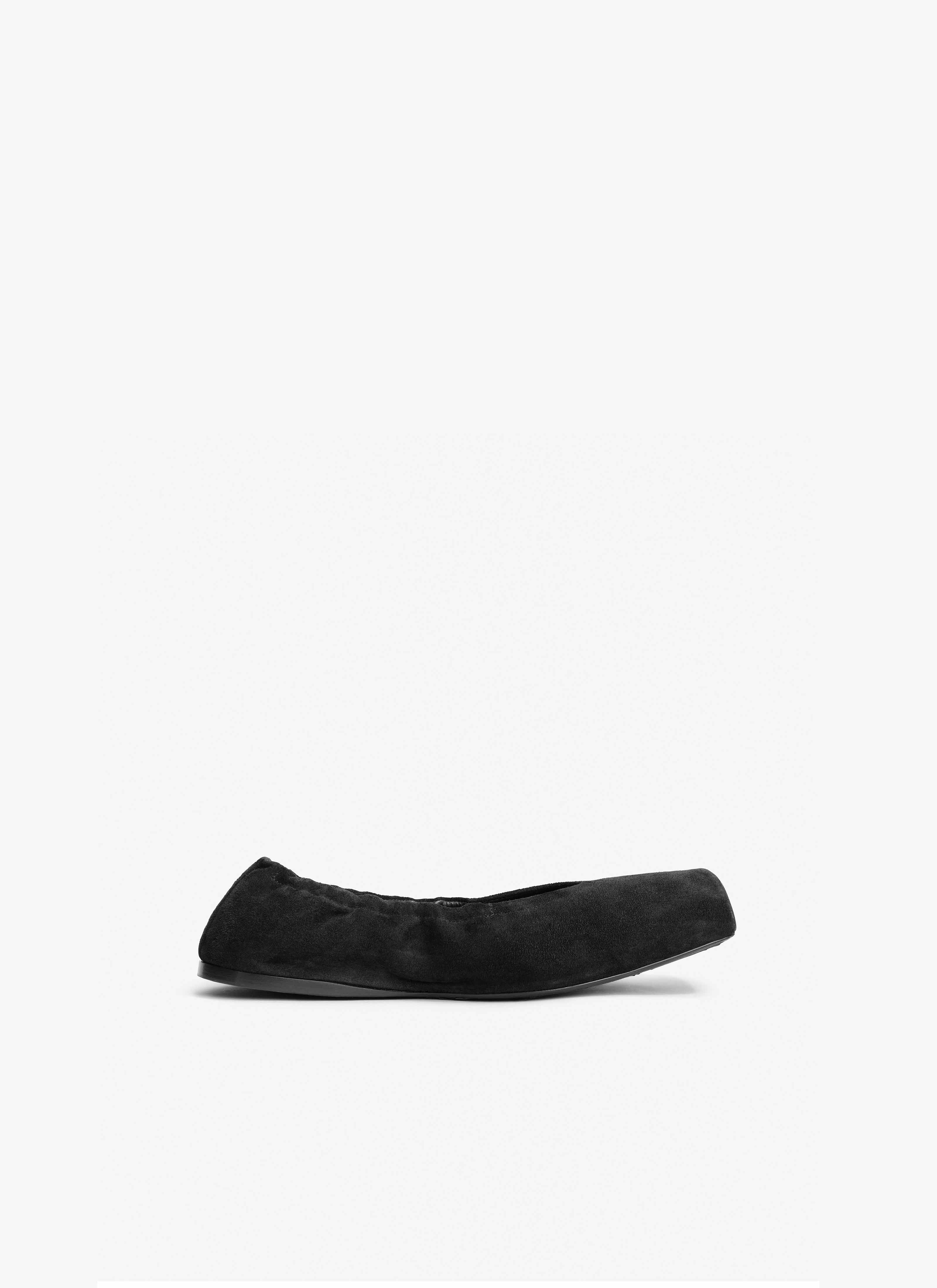 ALAÏA NEGRO BAILARINAS PLANAS CUADRADAS DE PIEL