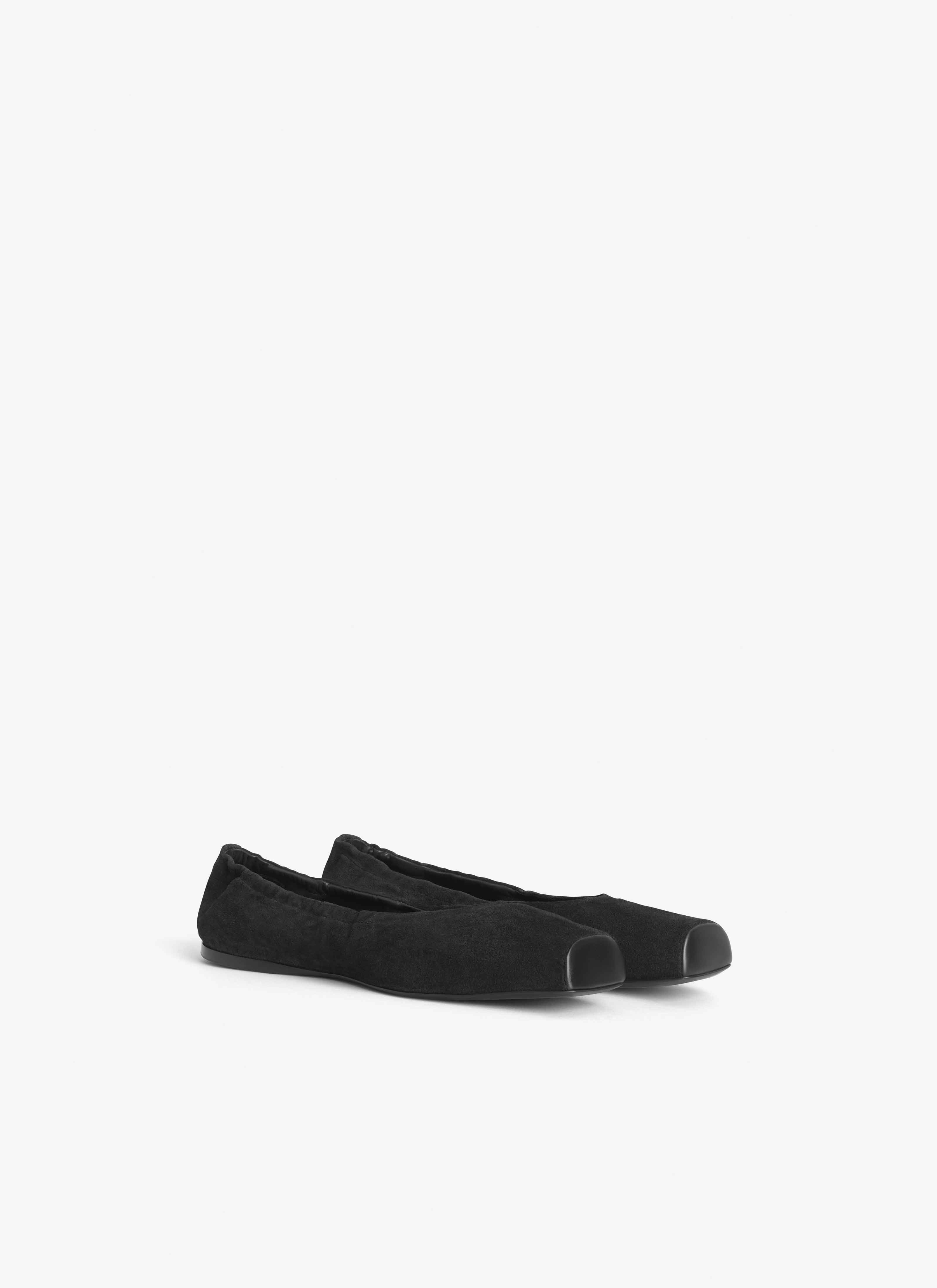 ALAÏA NEGRO BAILARINAS PLANAS CUADRADAS DE PIEL