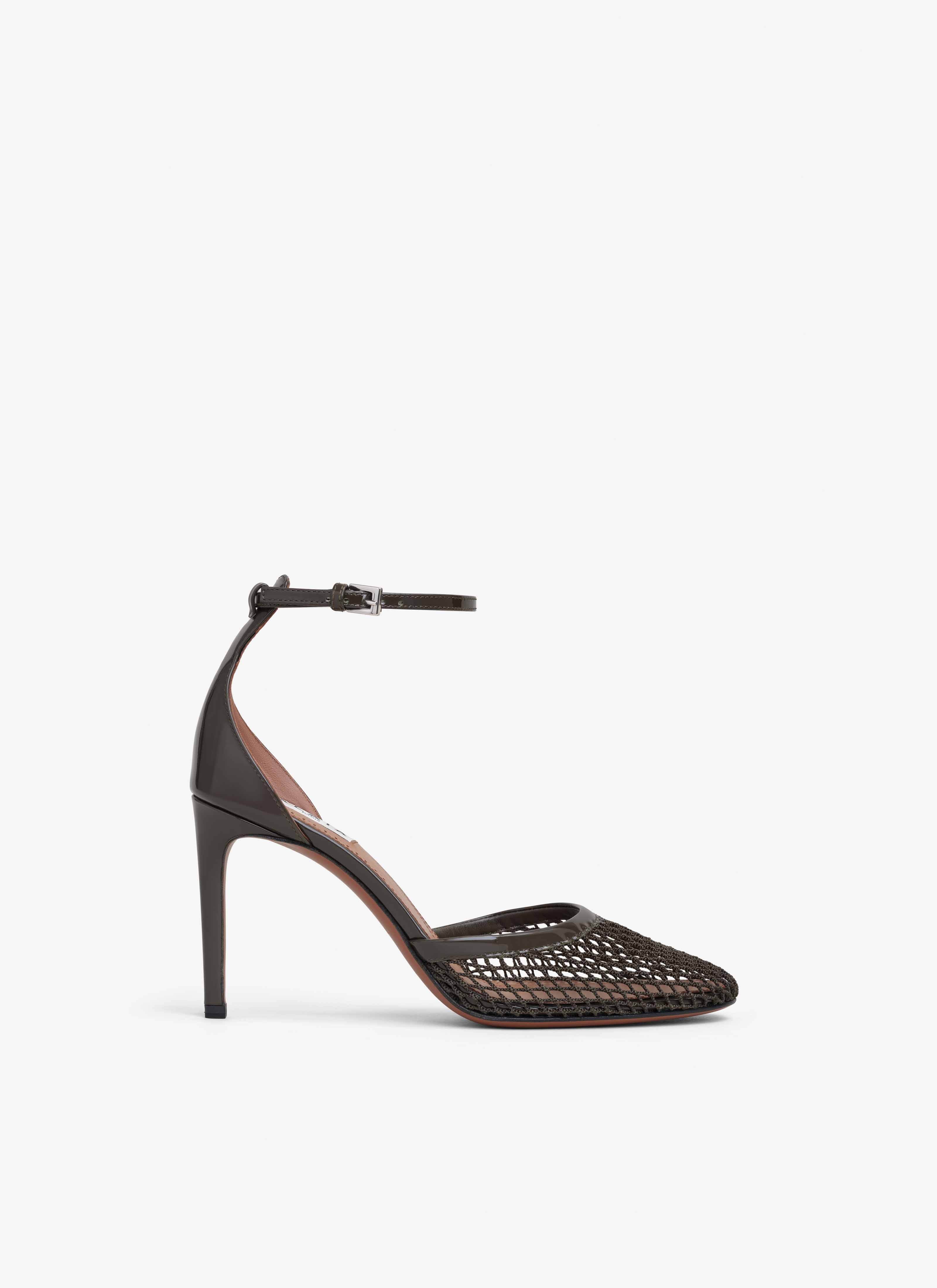 ALAÏA DÉCOLLETÉ ALTE IN RETE KAKI