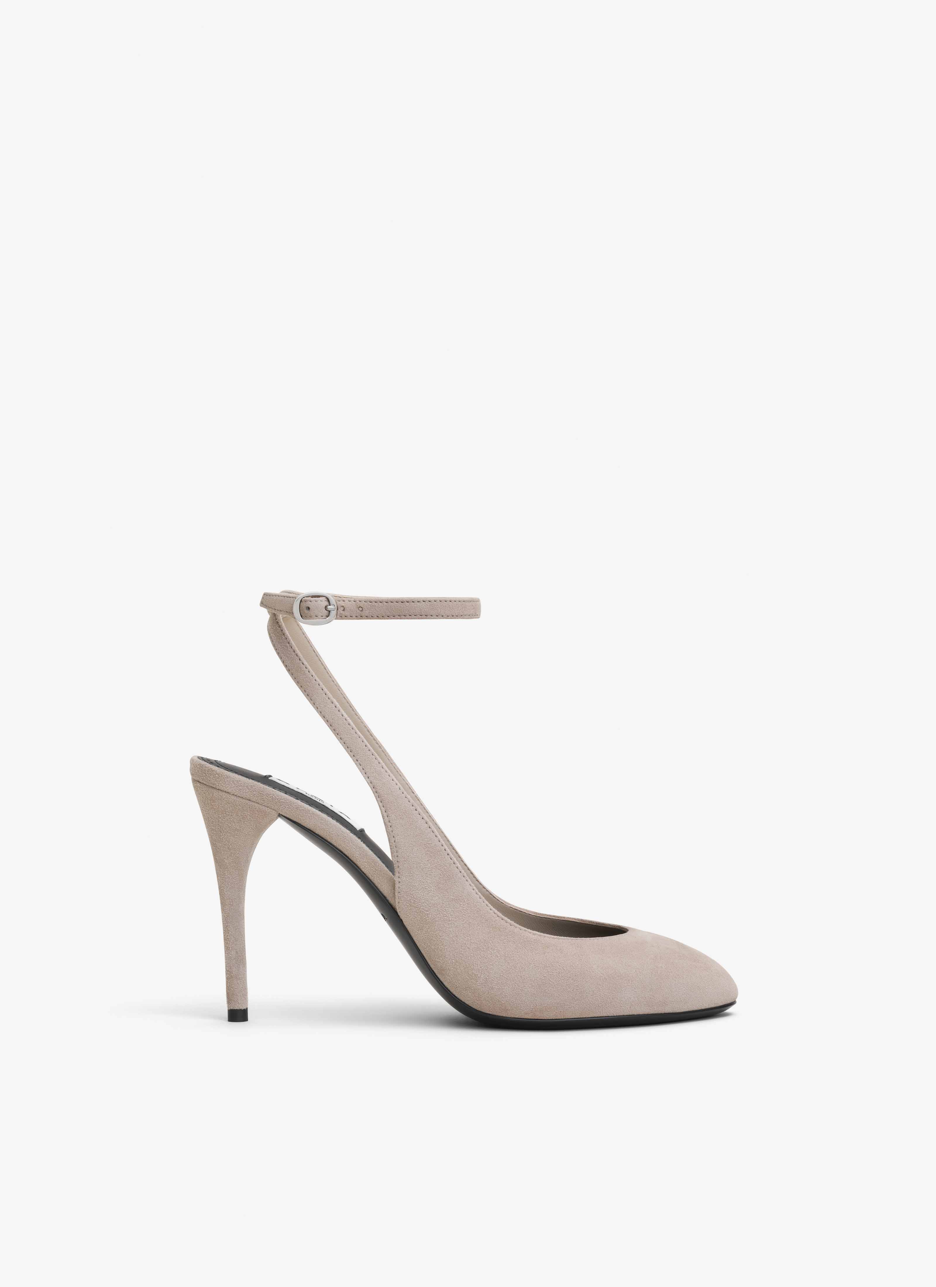 ALAÏA GREGE DECOLLETE SLINGBACKS IN  SUEDE GOATSKIN