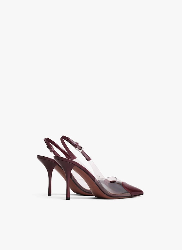 LE CŒUR SLINGBACKS IN PATENT CALFSKIN ALAÏA DARK RED LE CŒUR SLINGBACKS IN PATENT CALFSKIN