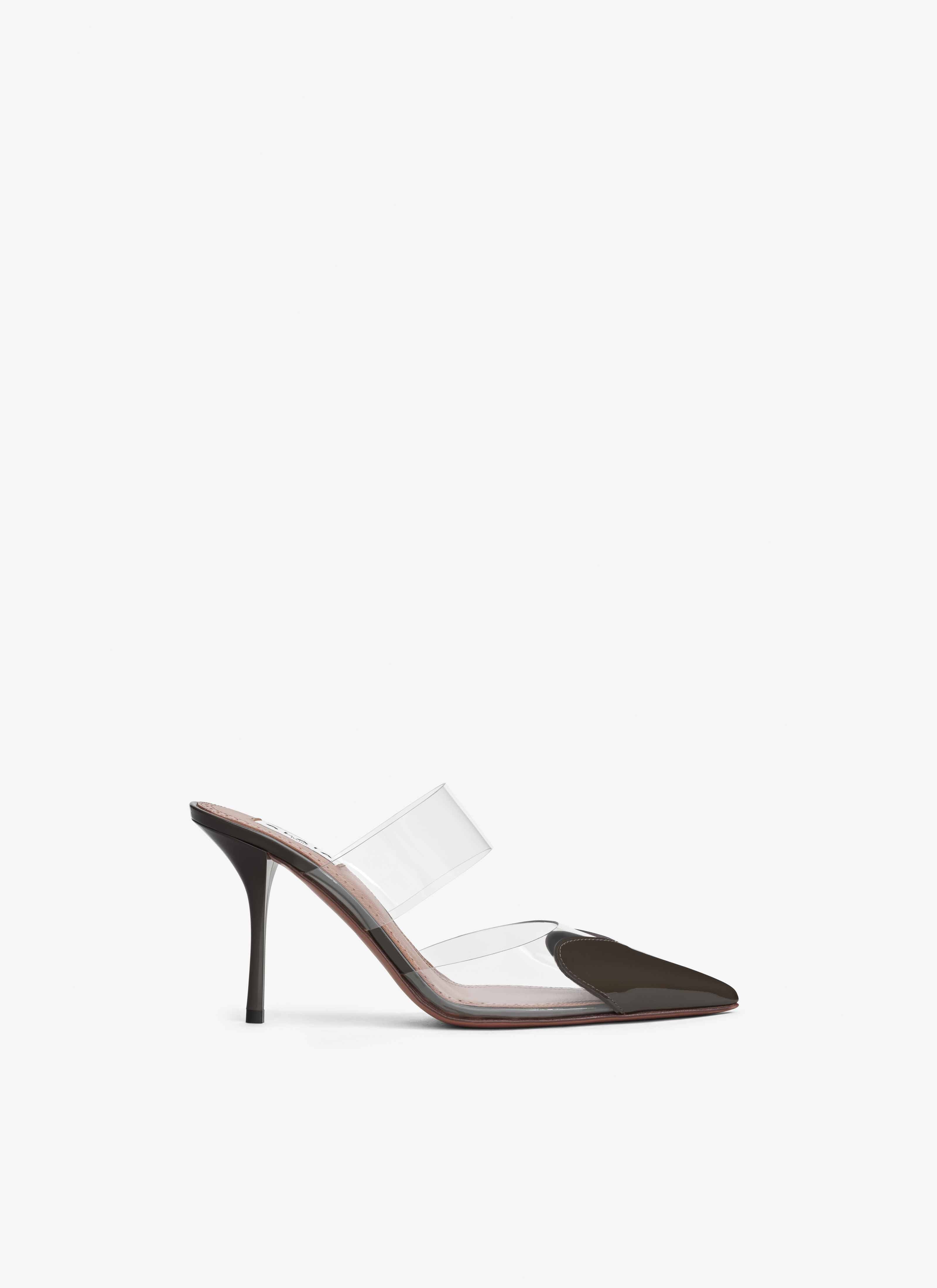 ALAÏA CAQUI MULES LE CŒUR DE CHAROL DE BECERRO