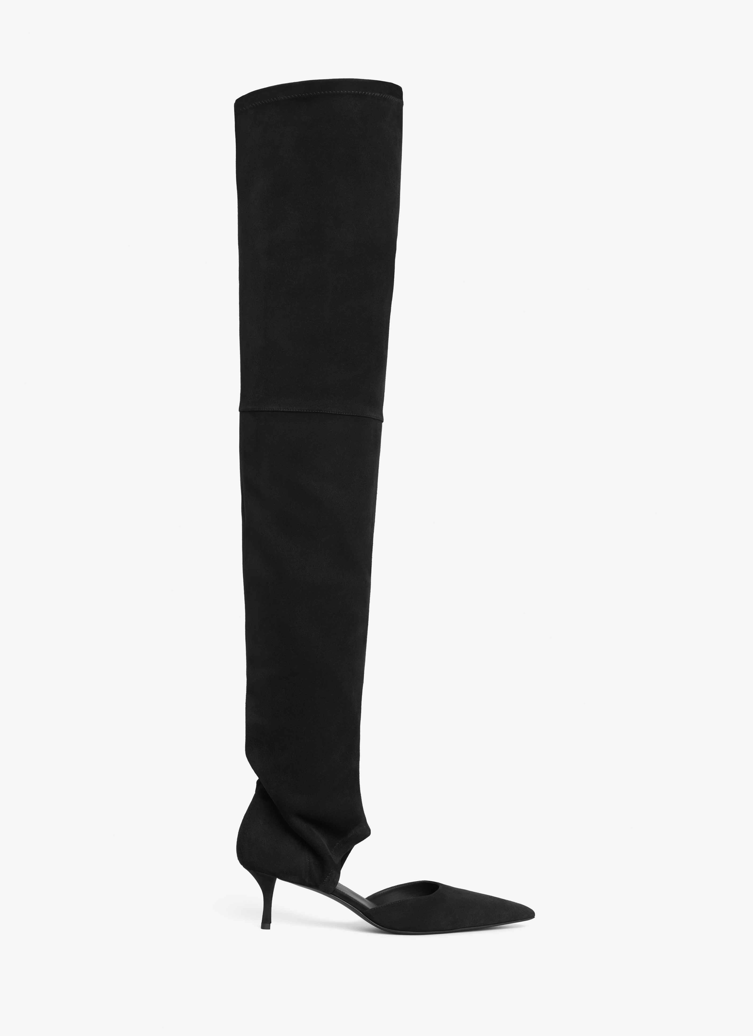 ALAÏA NEGRO BOTAS ALTAS DE ANTE ELÁSTICO