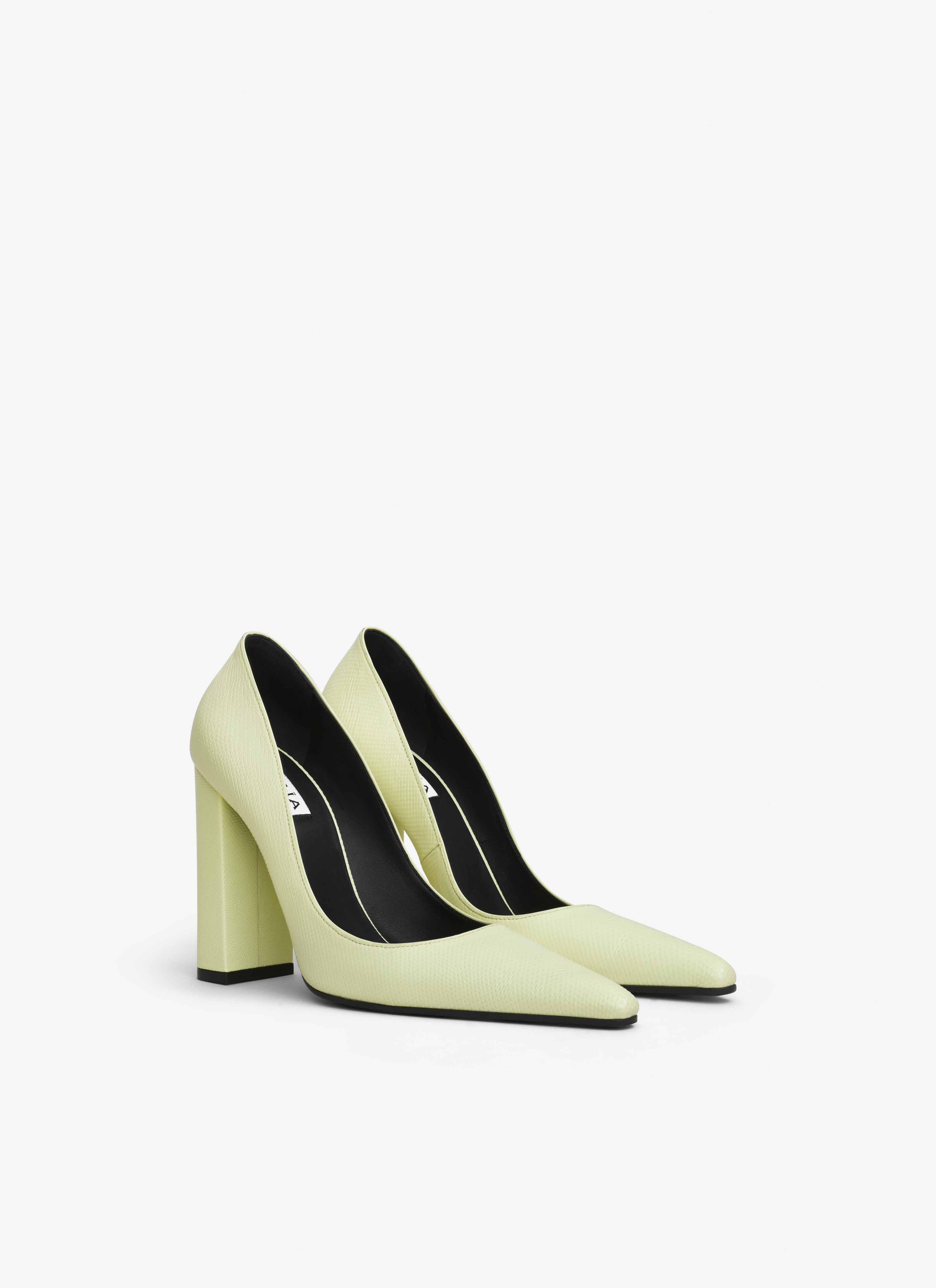 ALAÏA  POINTY PUMPS IN KARUNG SNAKE LEATHER