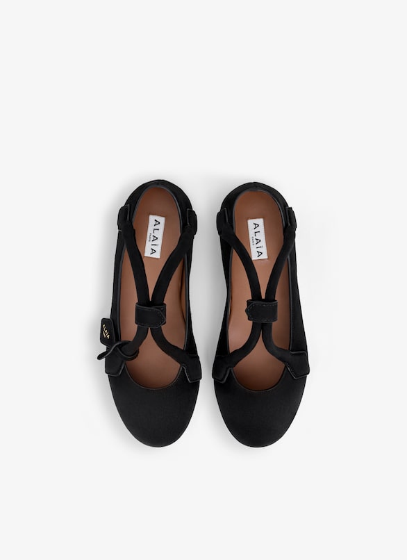 LE TECKEL BALLET FLATS IN SUEDE GOATSKIN ALAÏA BLACK LE TECKEL BALLET FLATS IN SUEDE GOATSKIN