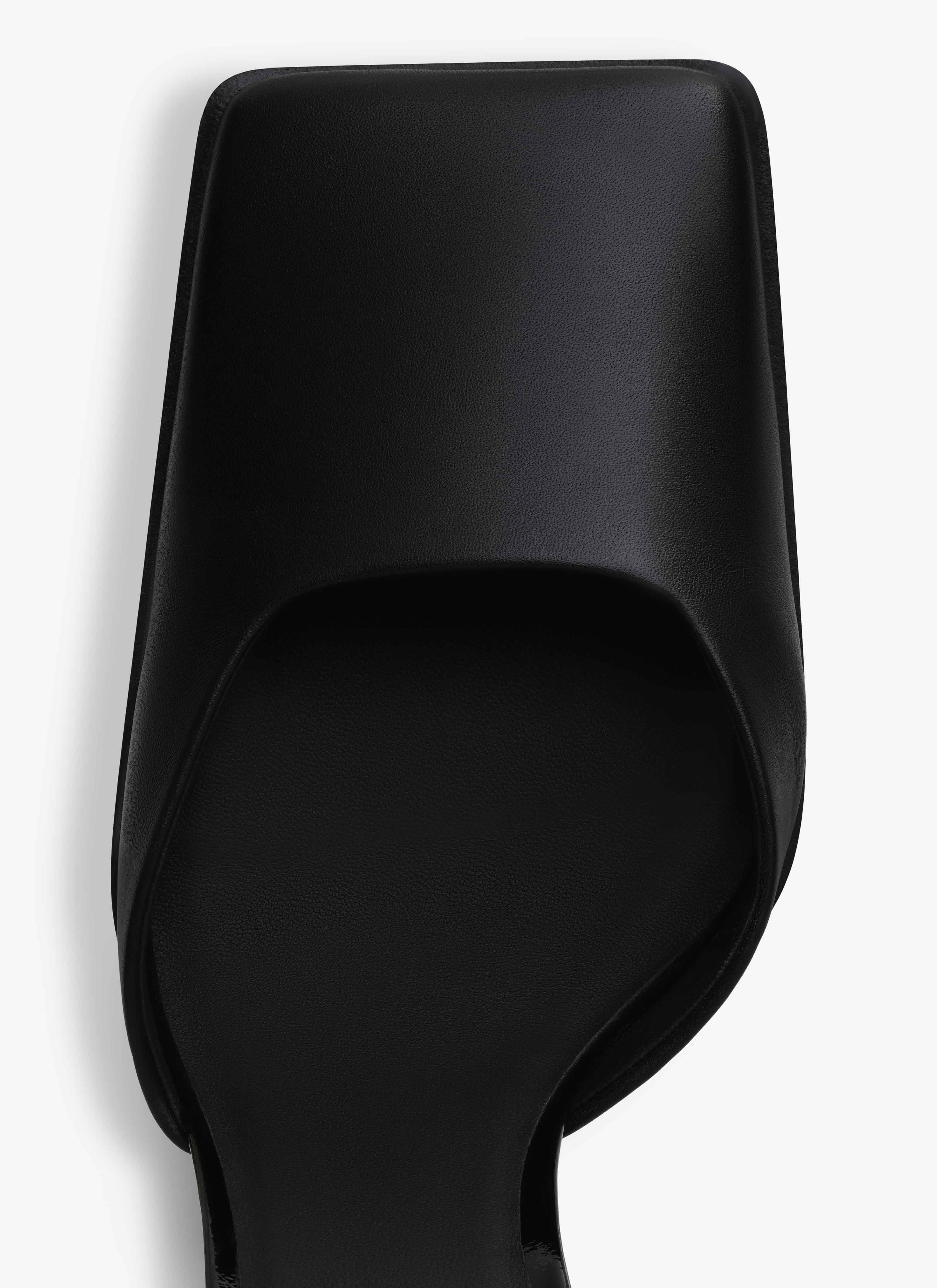 ALAÏA BLACK SQUARE D'ORSAY PUMPS IN CALFSKIN