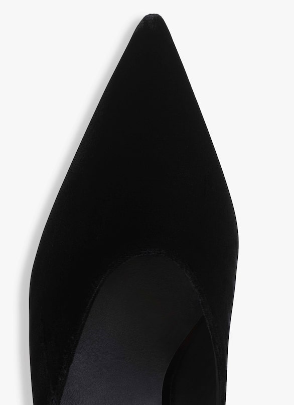 CUBE WEDGE MULES IN VELVET ALAÏA BLACK CUBE WEDGE MULES IN VELVET