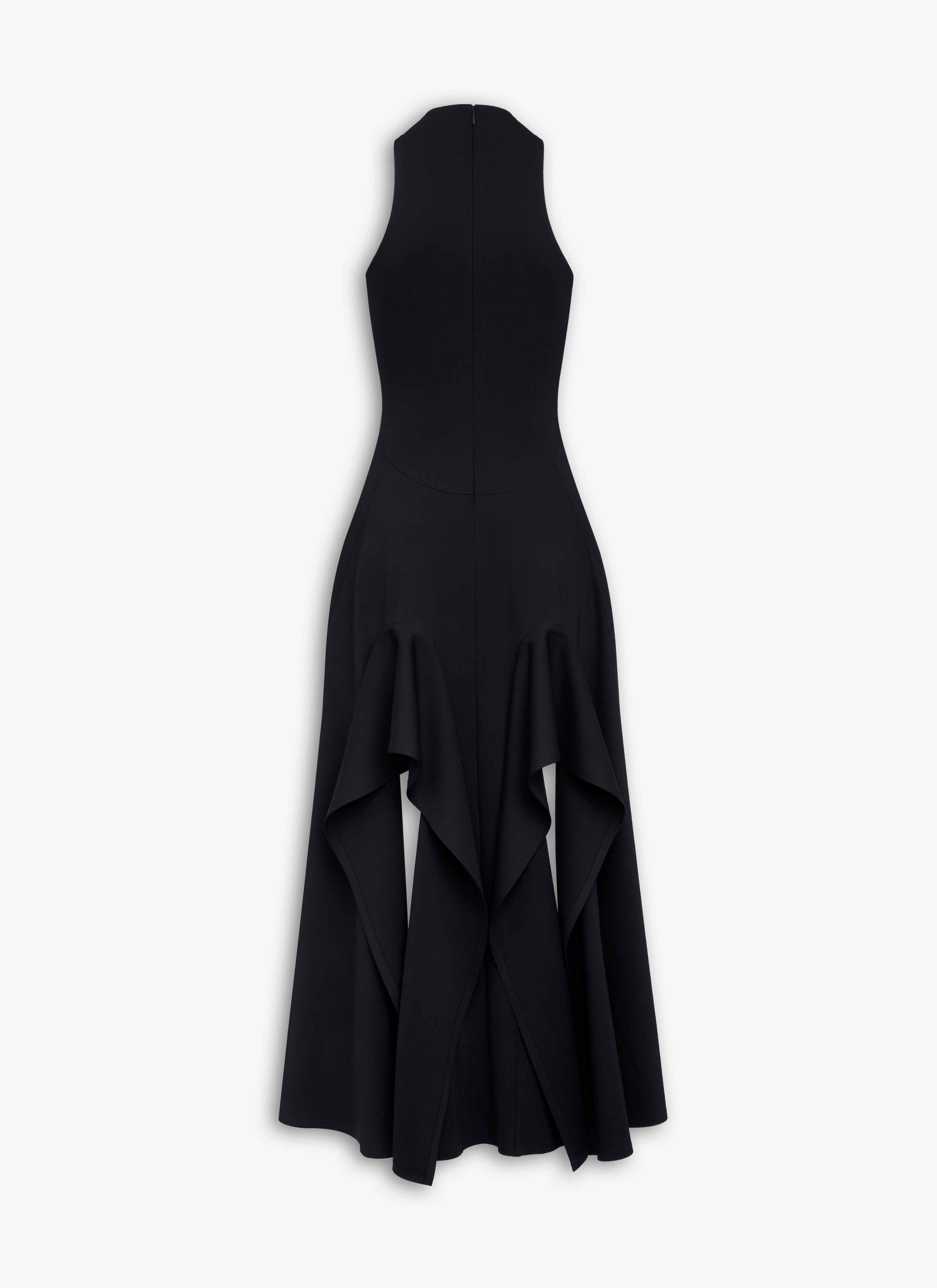 ALAÏA BLACK COMPACT JERSEY TECHNICAL DRESS