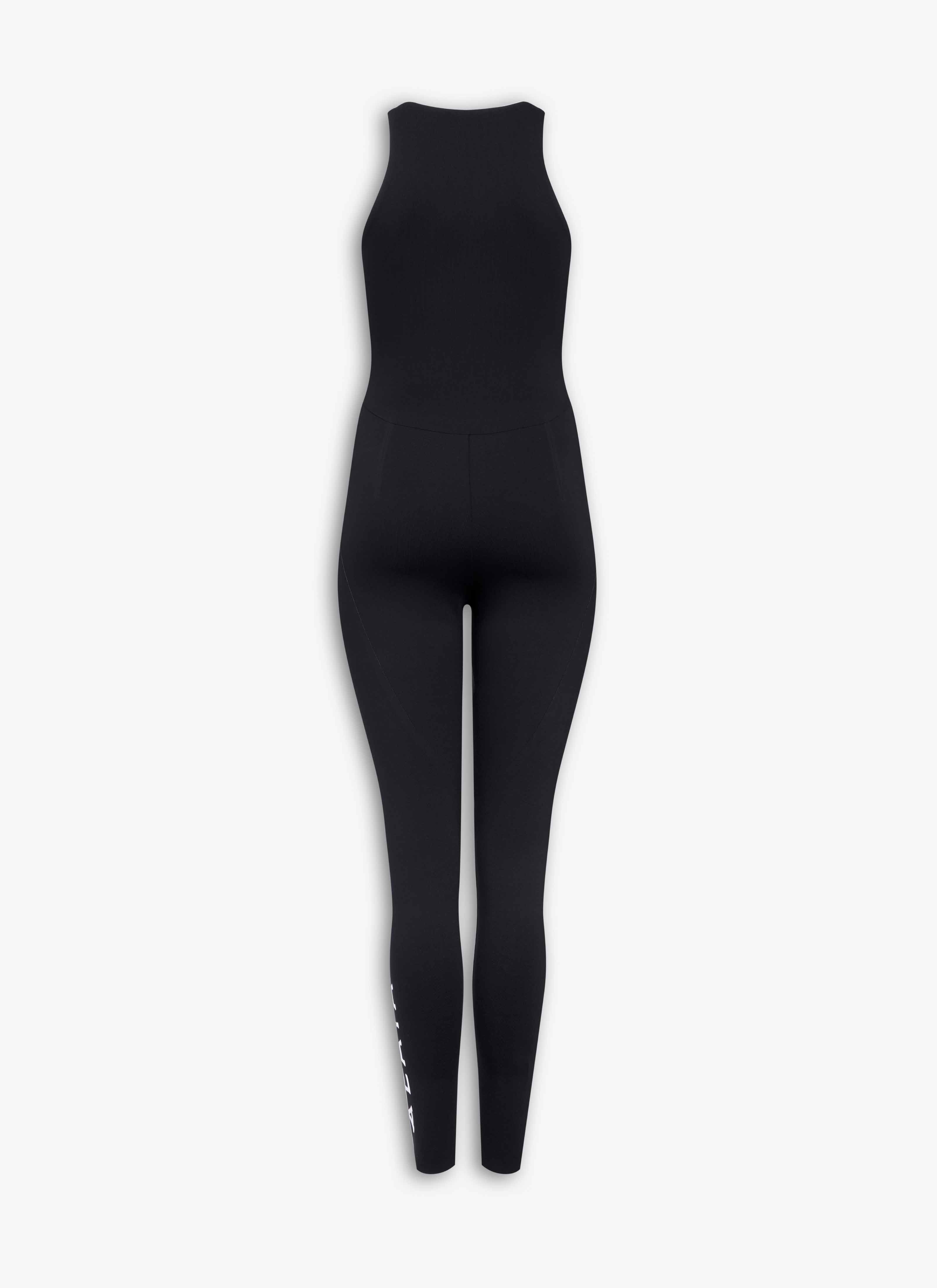 ALAÏA BLACK COMPACT JERSEY TECHNICAL JUMPSUIT