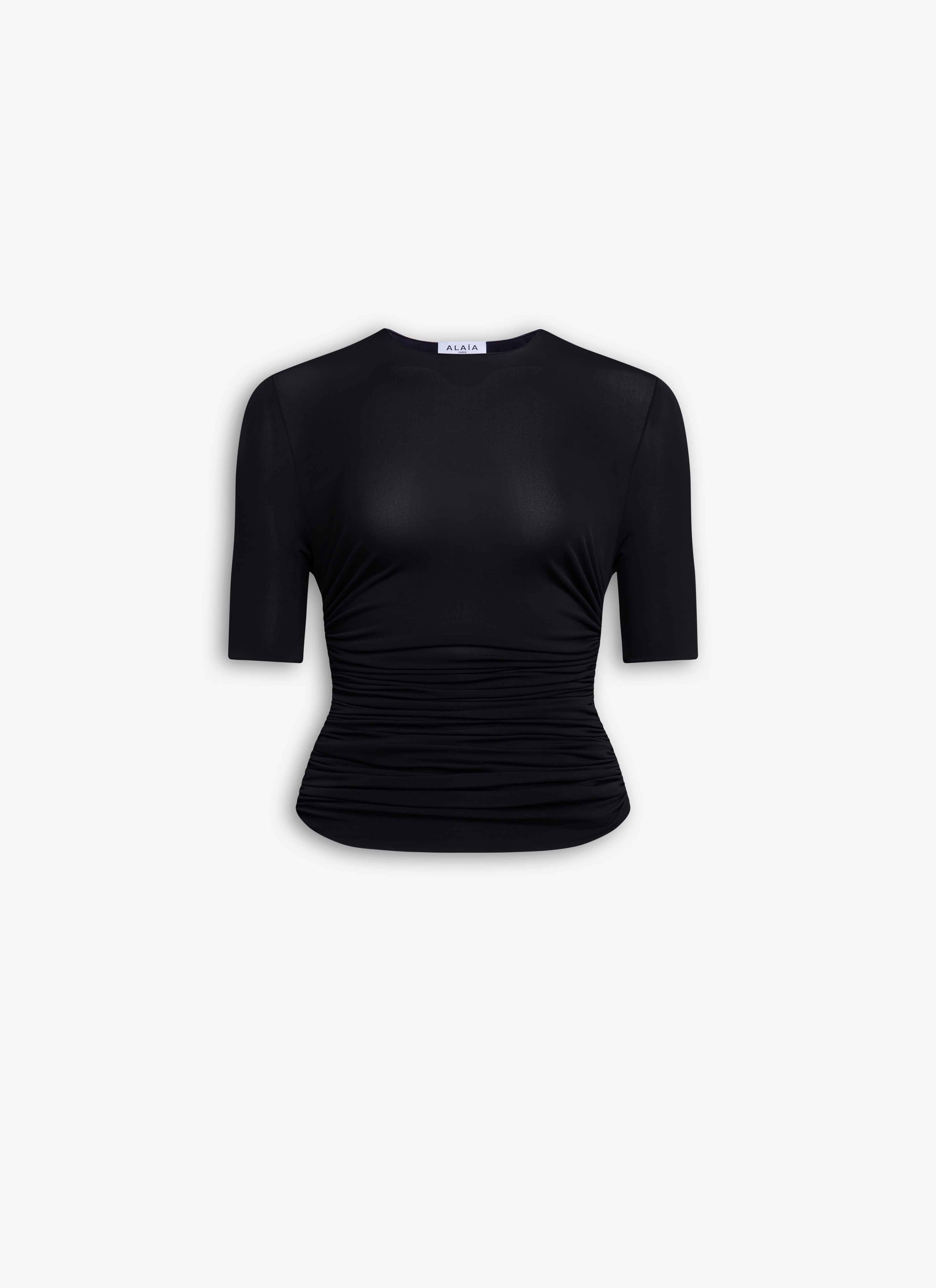 ALAÏA BLACK SOFT JERSEY T-SHIRT