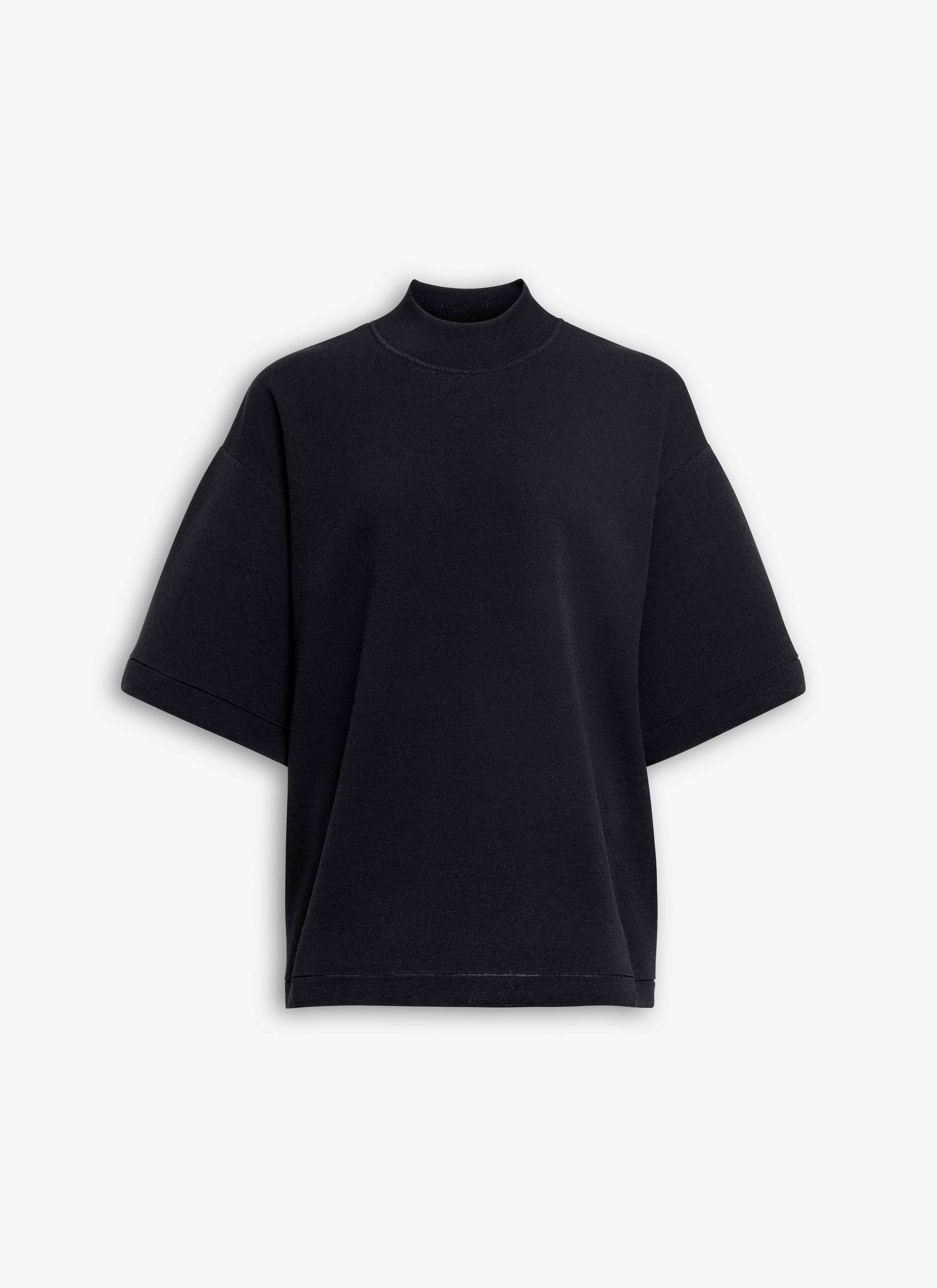 ALAÏA BLACK KNITTED T-SHIRT