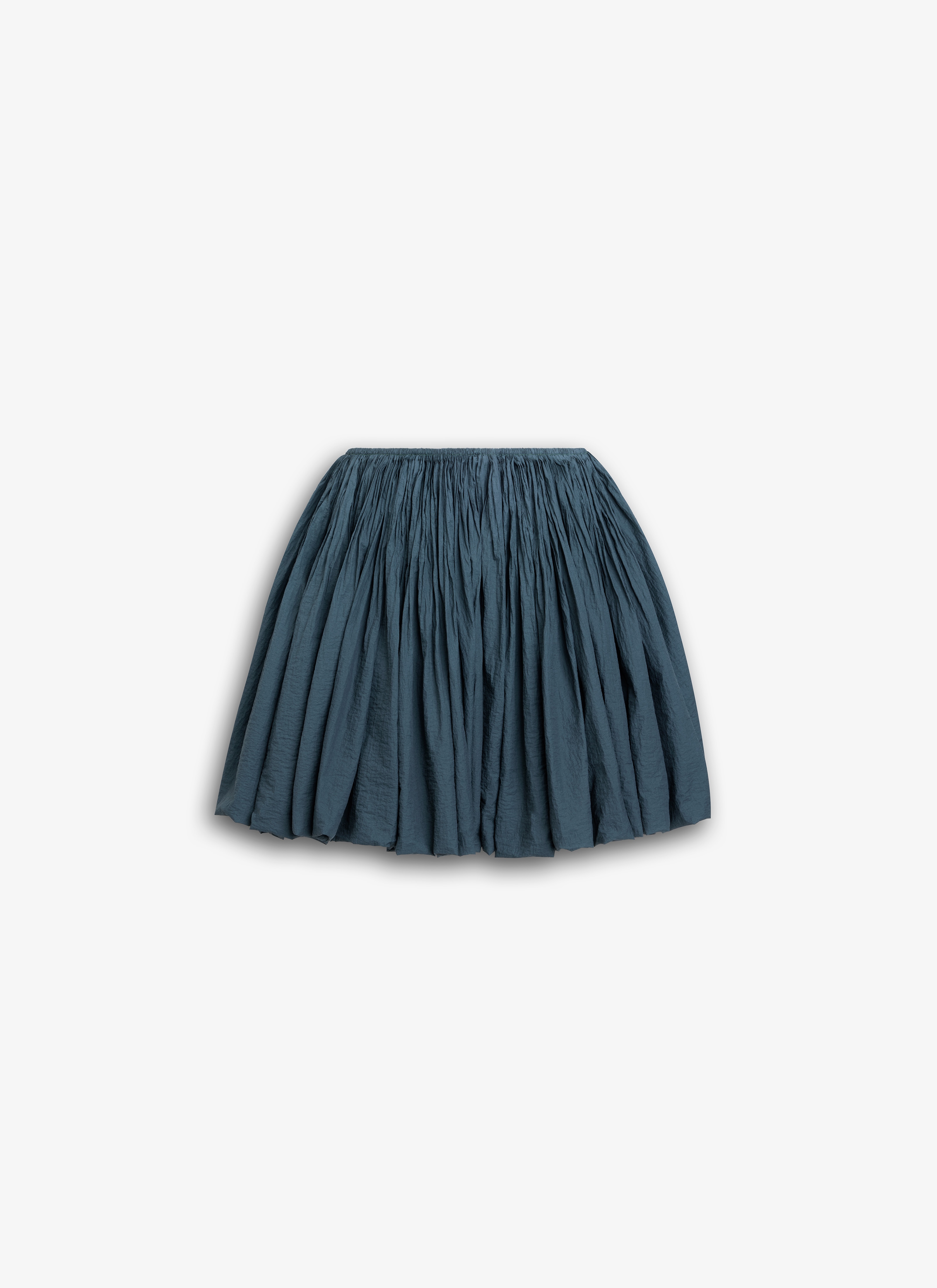 ALAÏA JUPE BALLON EN NYLON SOUPLE  BLEU FONCÉ