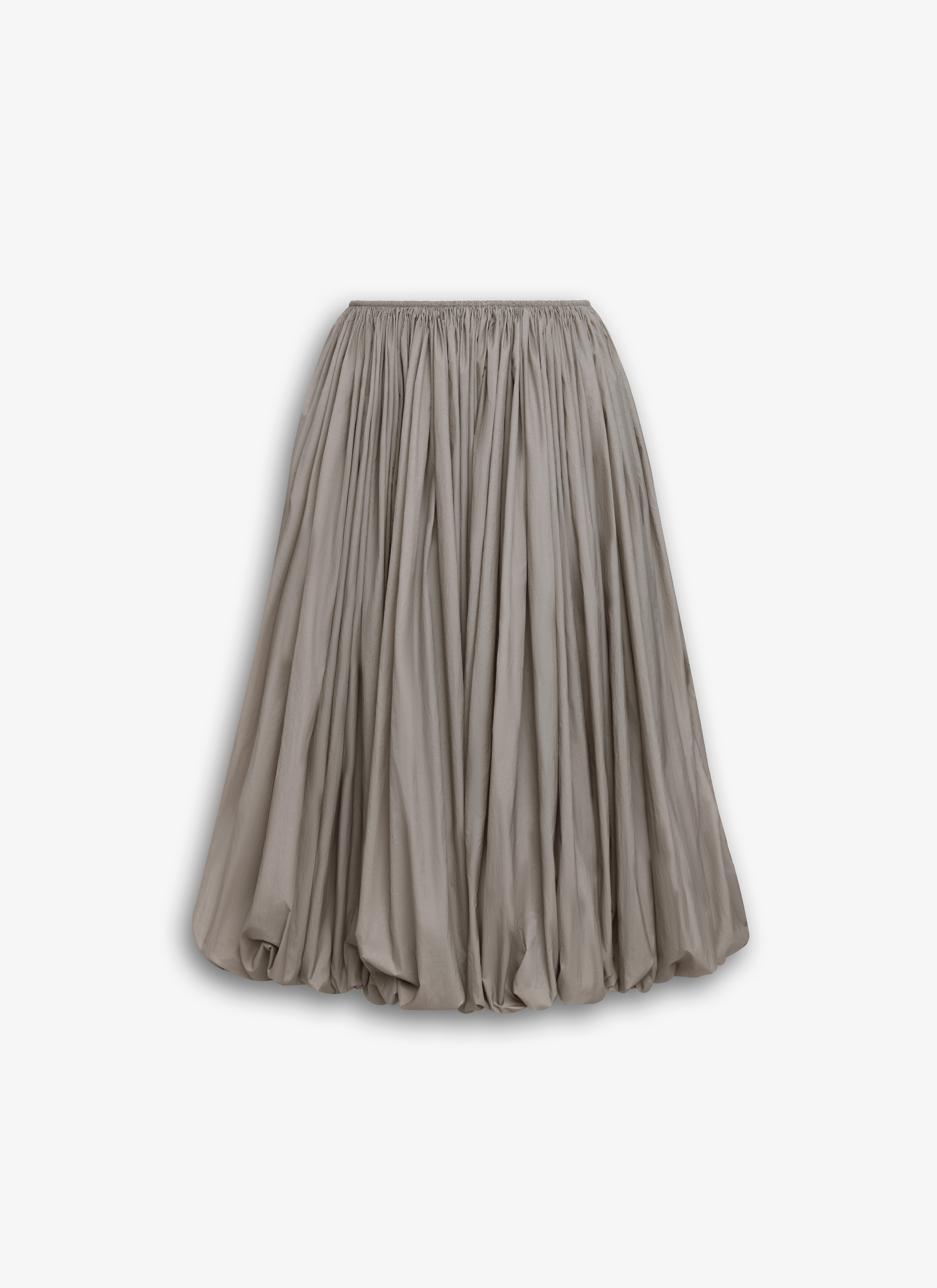 ALAÏA GRIGIO GONNA MAXI A PALLONCINO IN MORBIDO NYLON