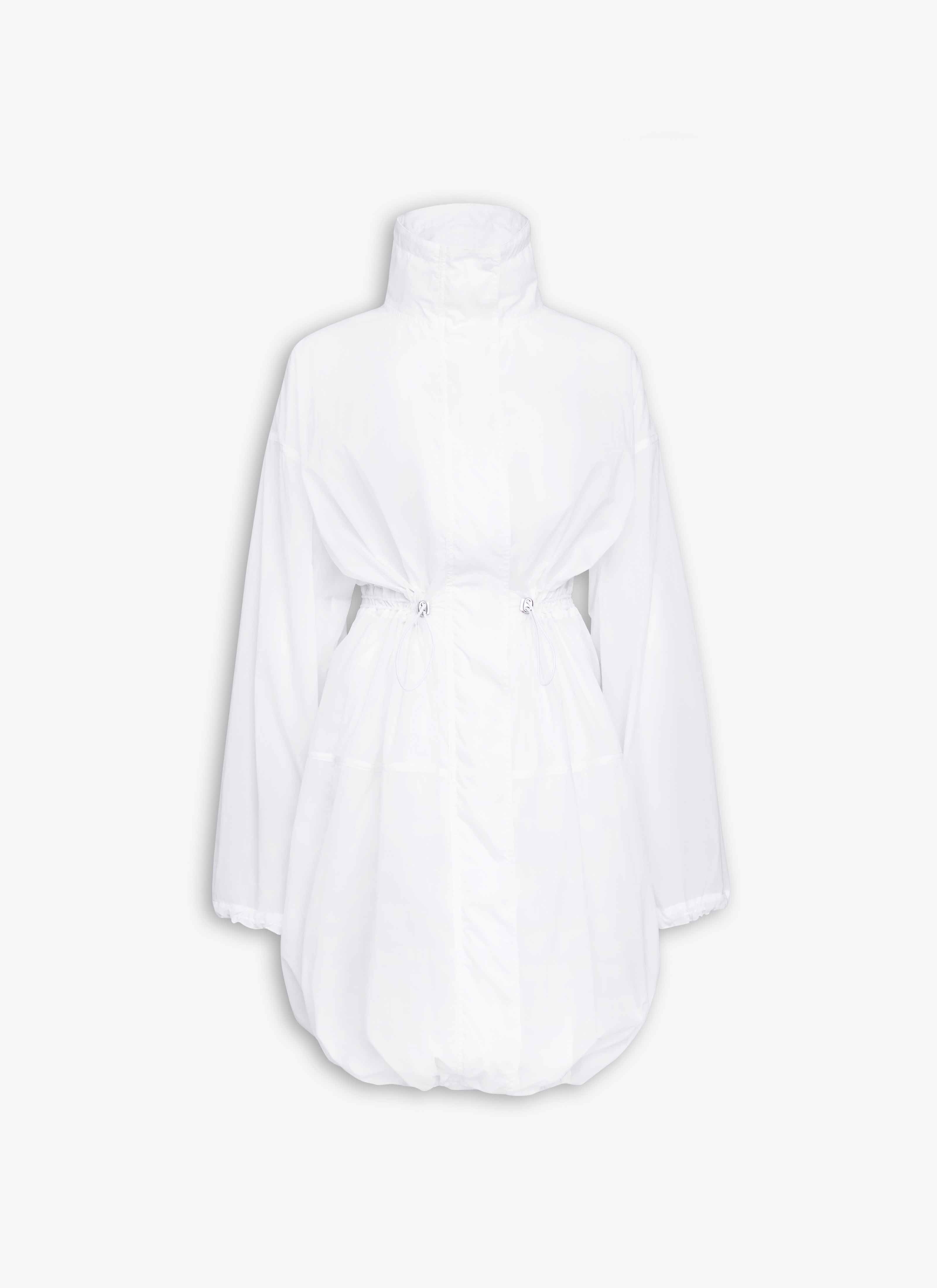 ALAÏA PARKA BALLON EN NYLON SOUPLE BLANC