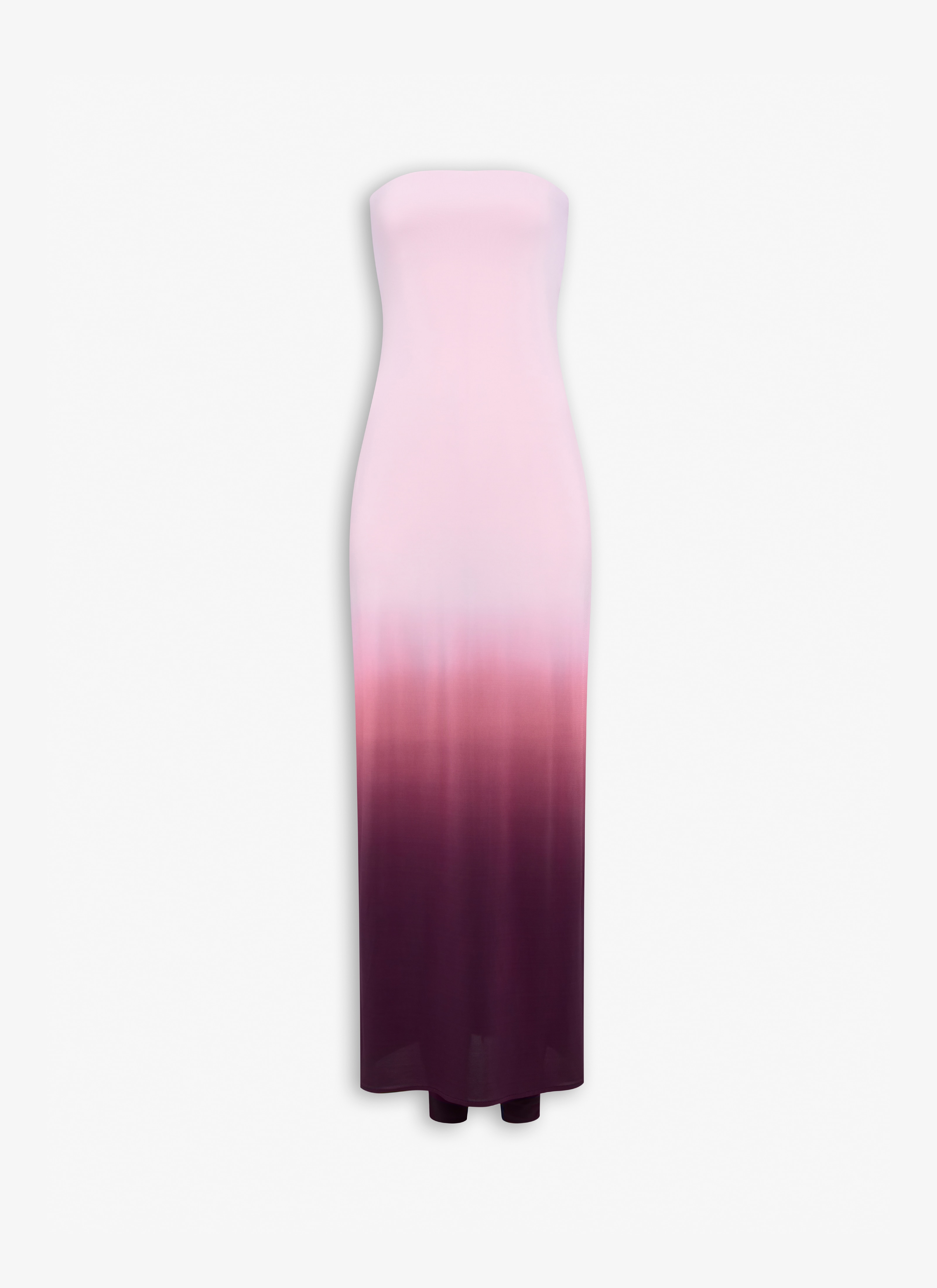 ALAÏA BURGUNDY GRADIENT JERSEY JUMPSUIT