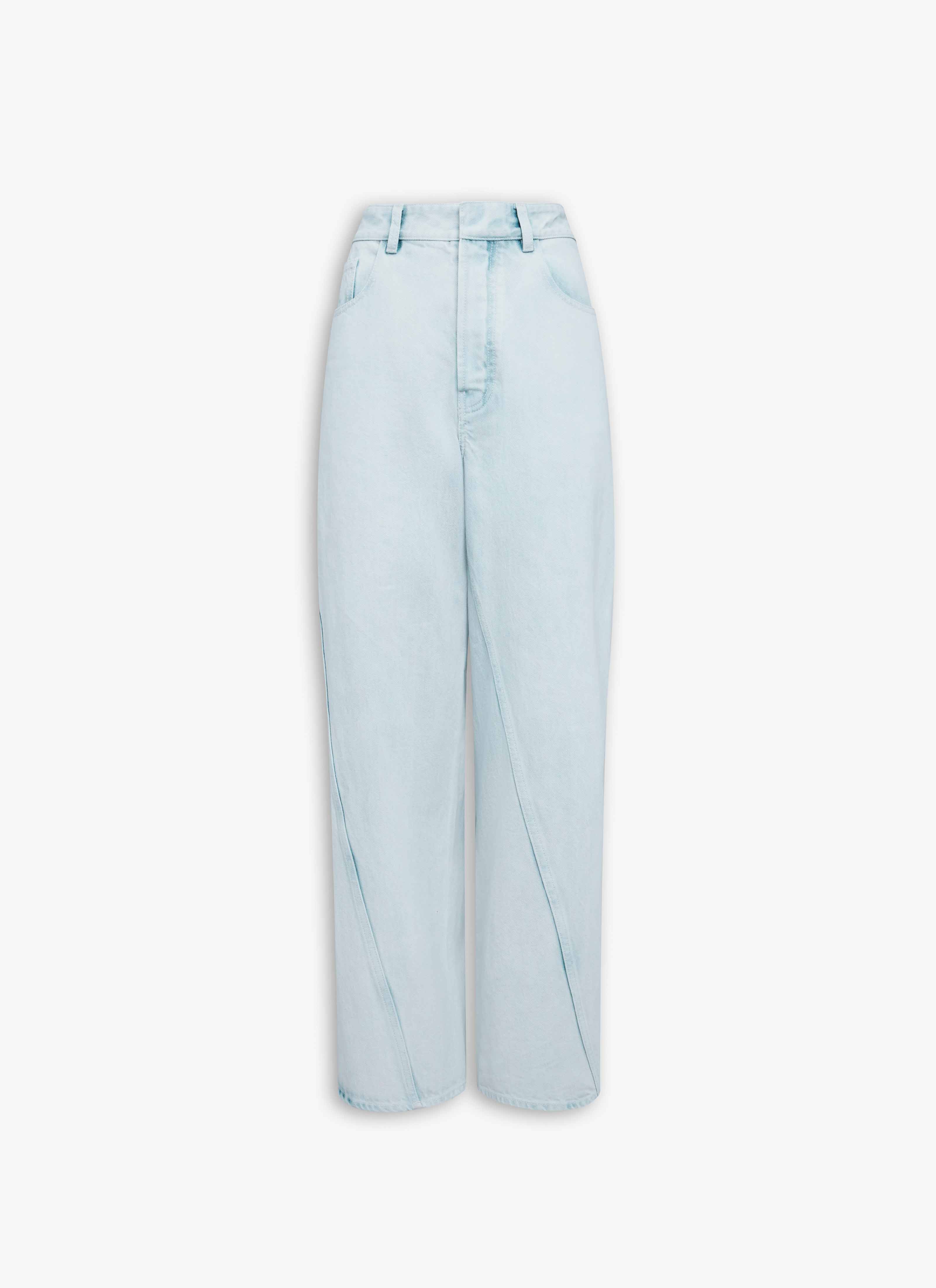 ALAÏA LIGHT BLUE TWISTED JEANS