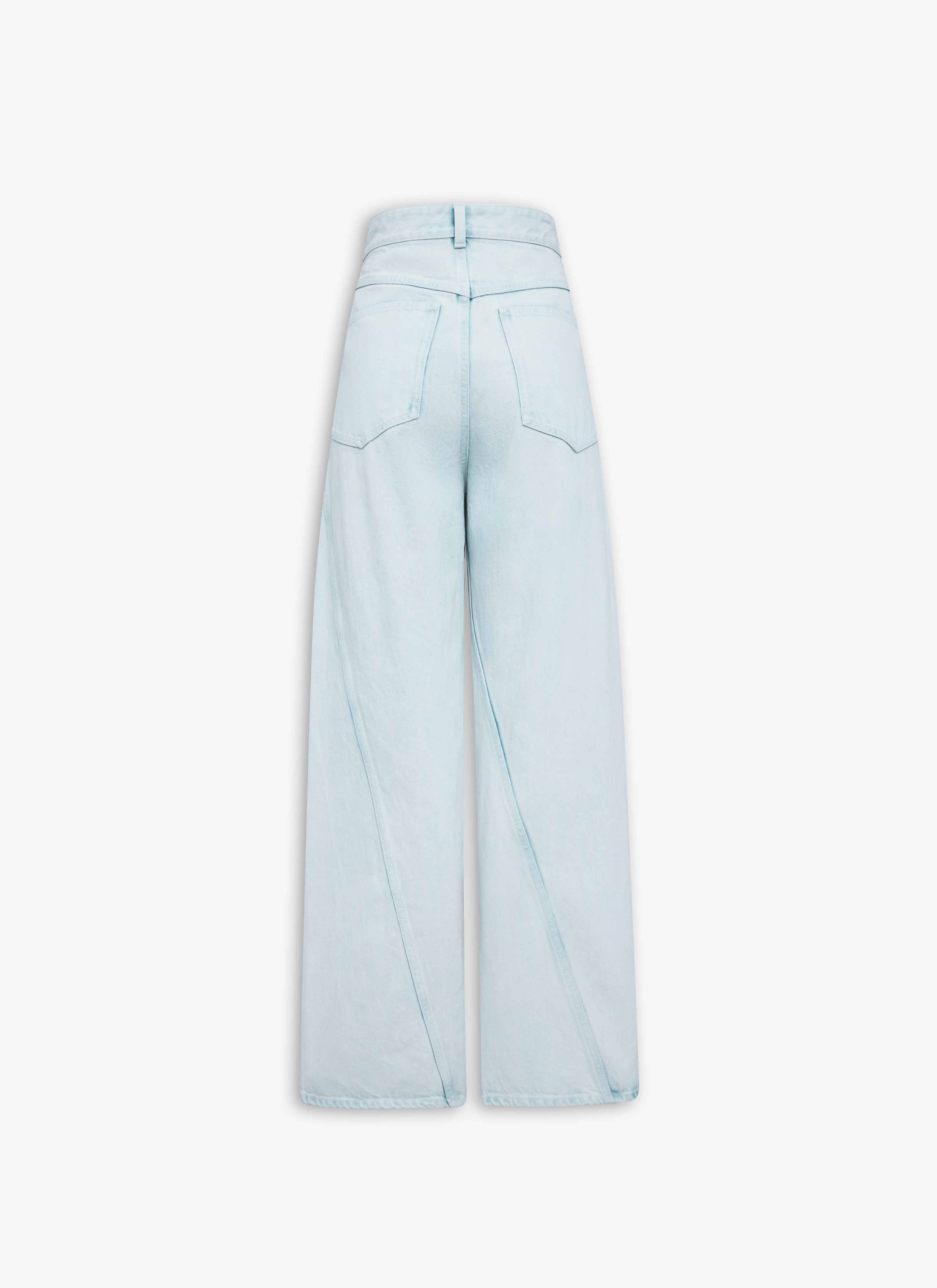 ALAÏA LIGHT BLUE TWISTED JEANS