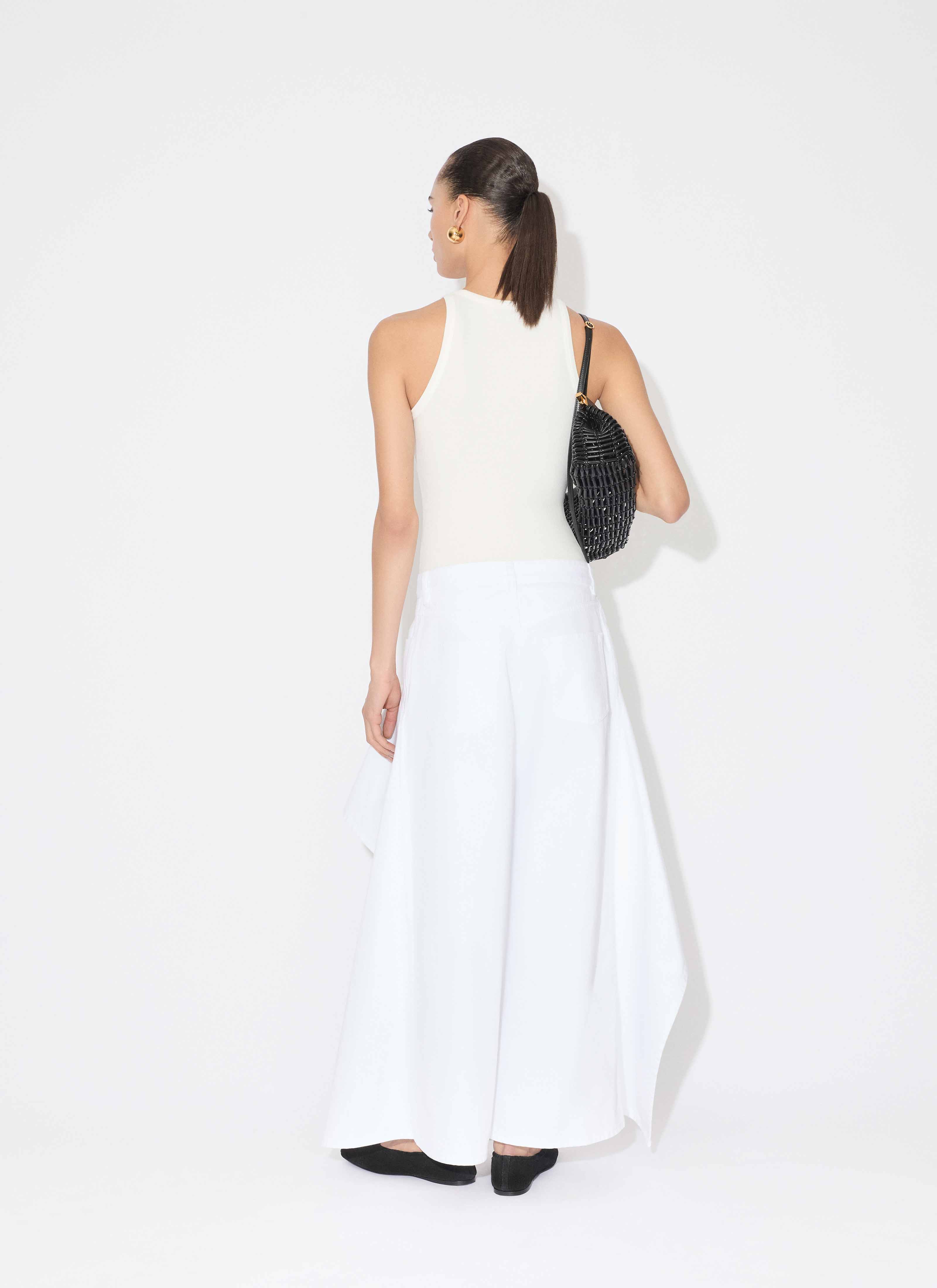 ALAÏA WHITE RUFFLE JEANS