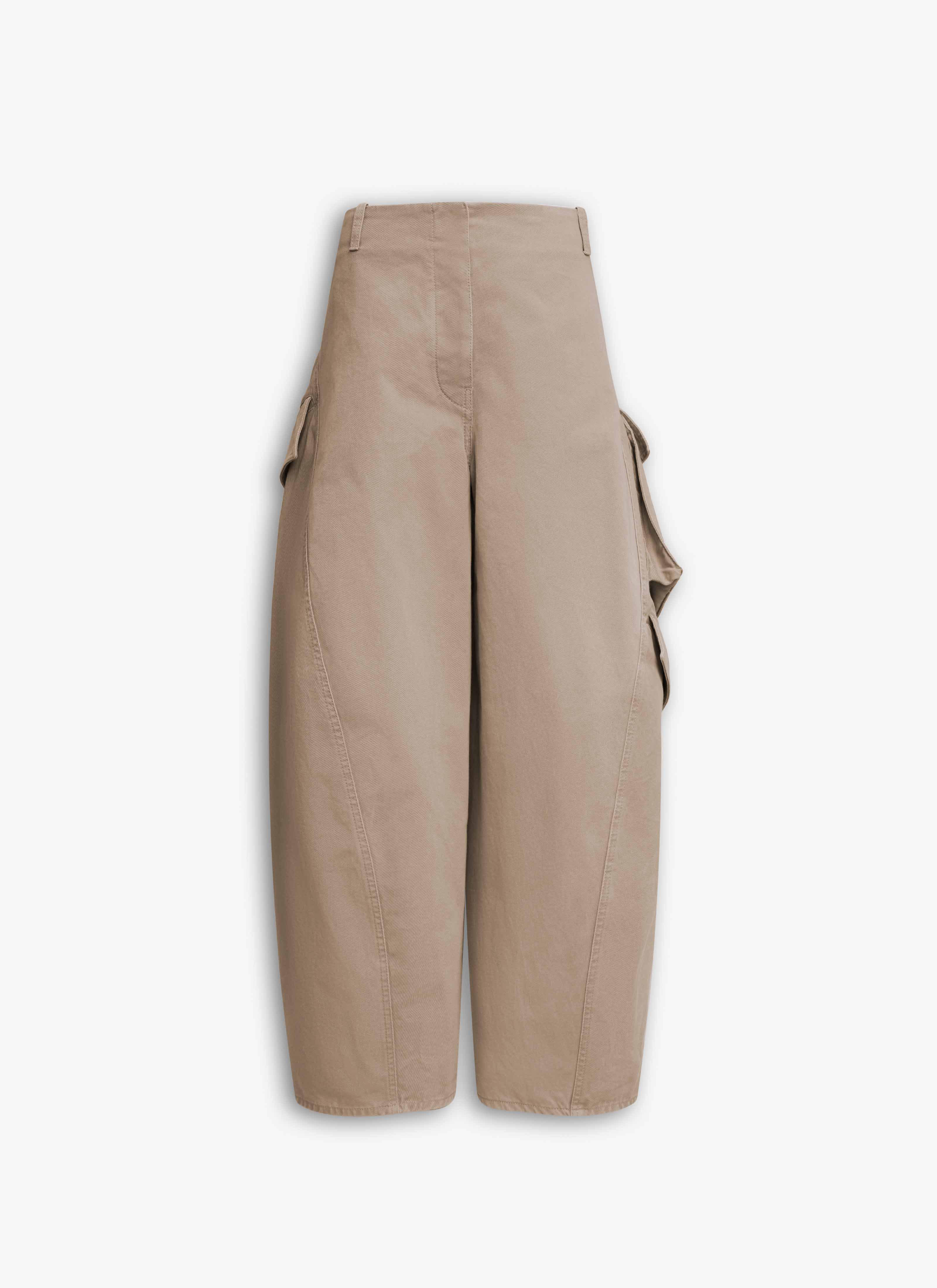 ALAÏA BEIGE ROUND CARGO PANTS