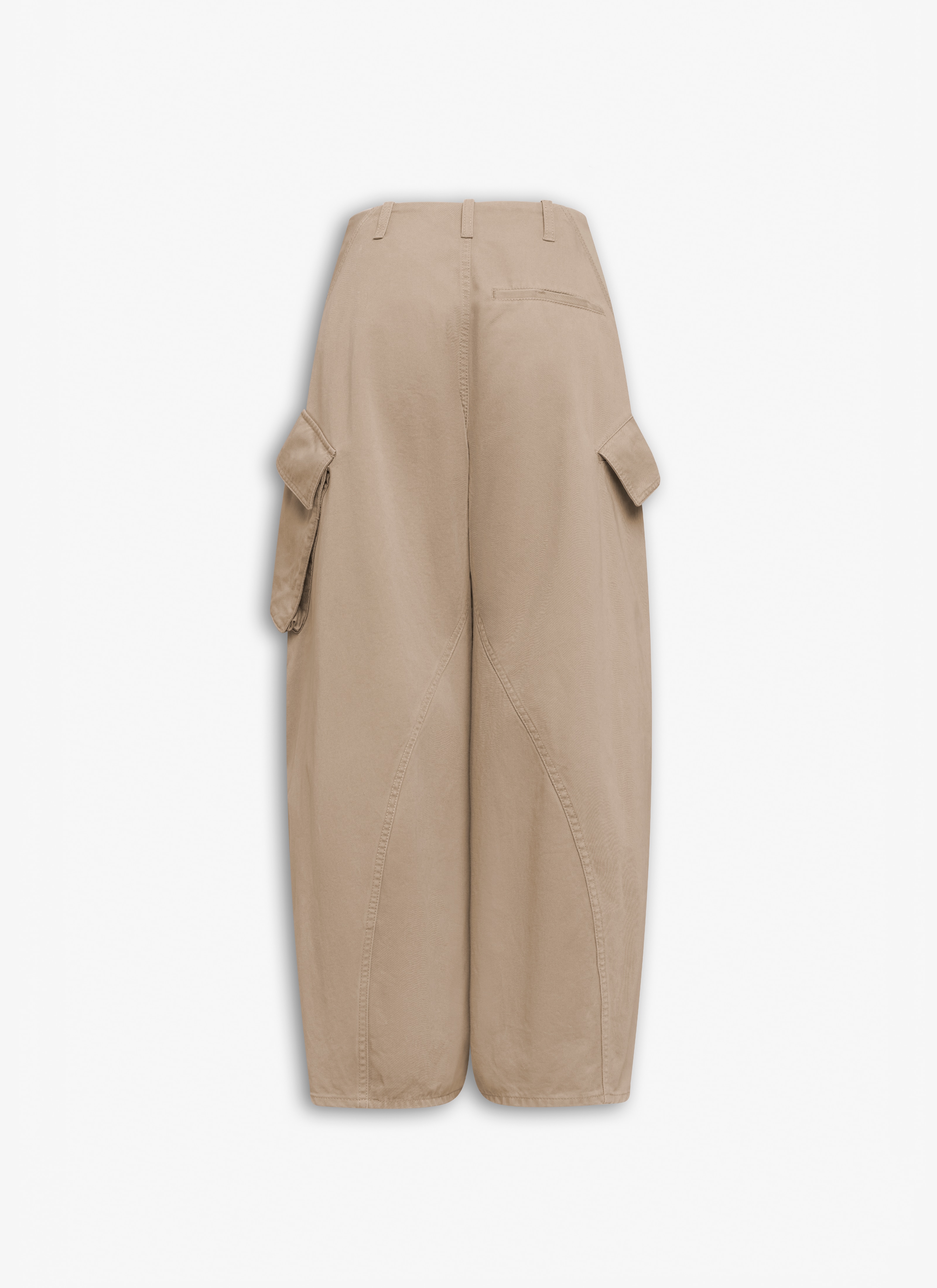 ALAÏA BEIGE ROUND CARGO PANTS
