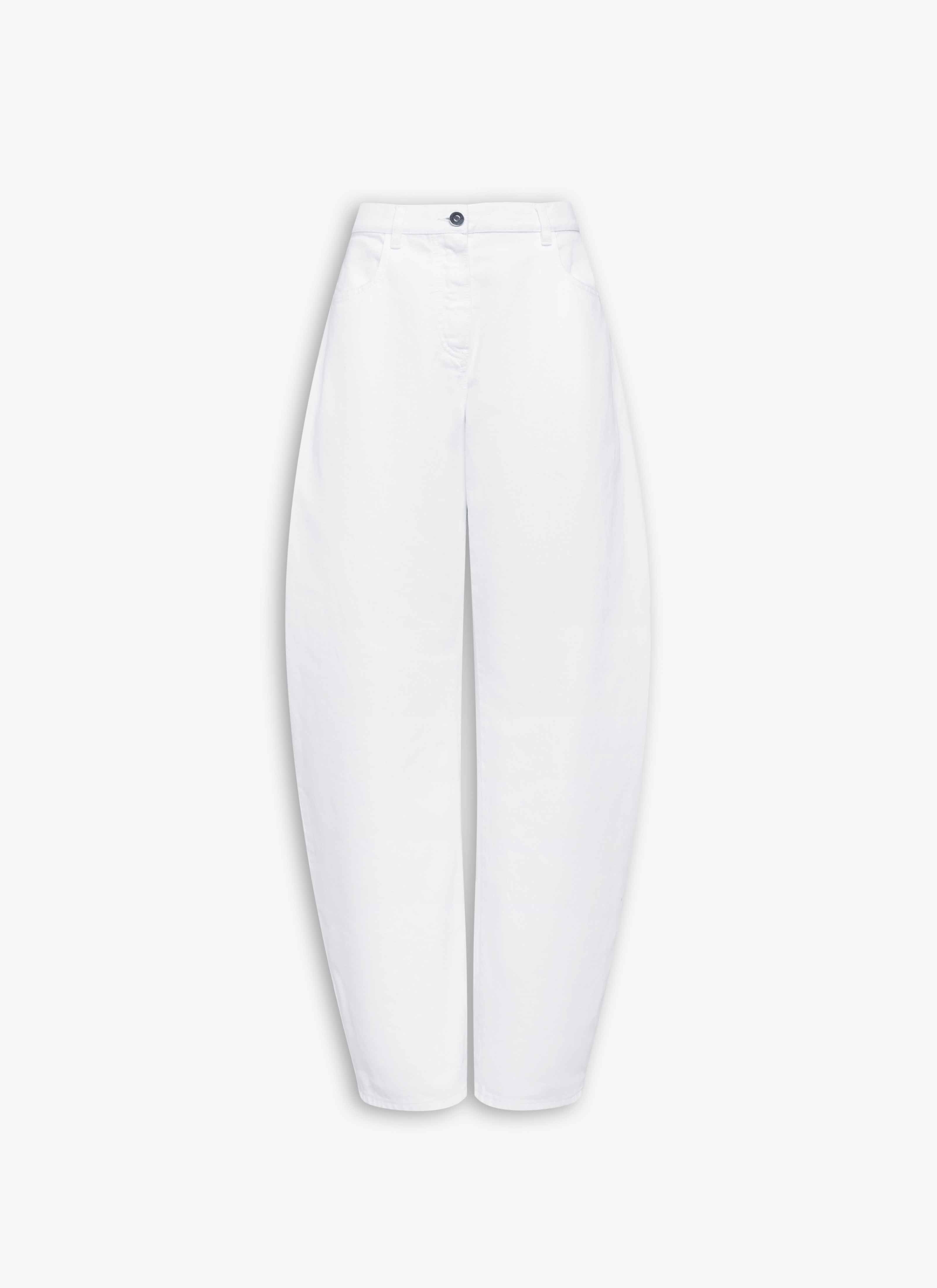 ALAÏA JEANS ARROTONDATI A VITA BASSA BIANCO