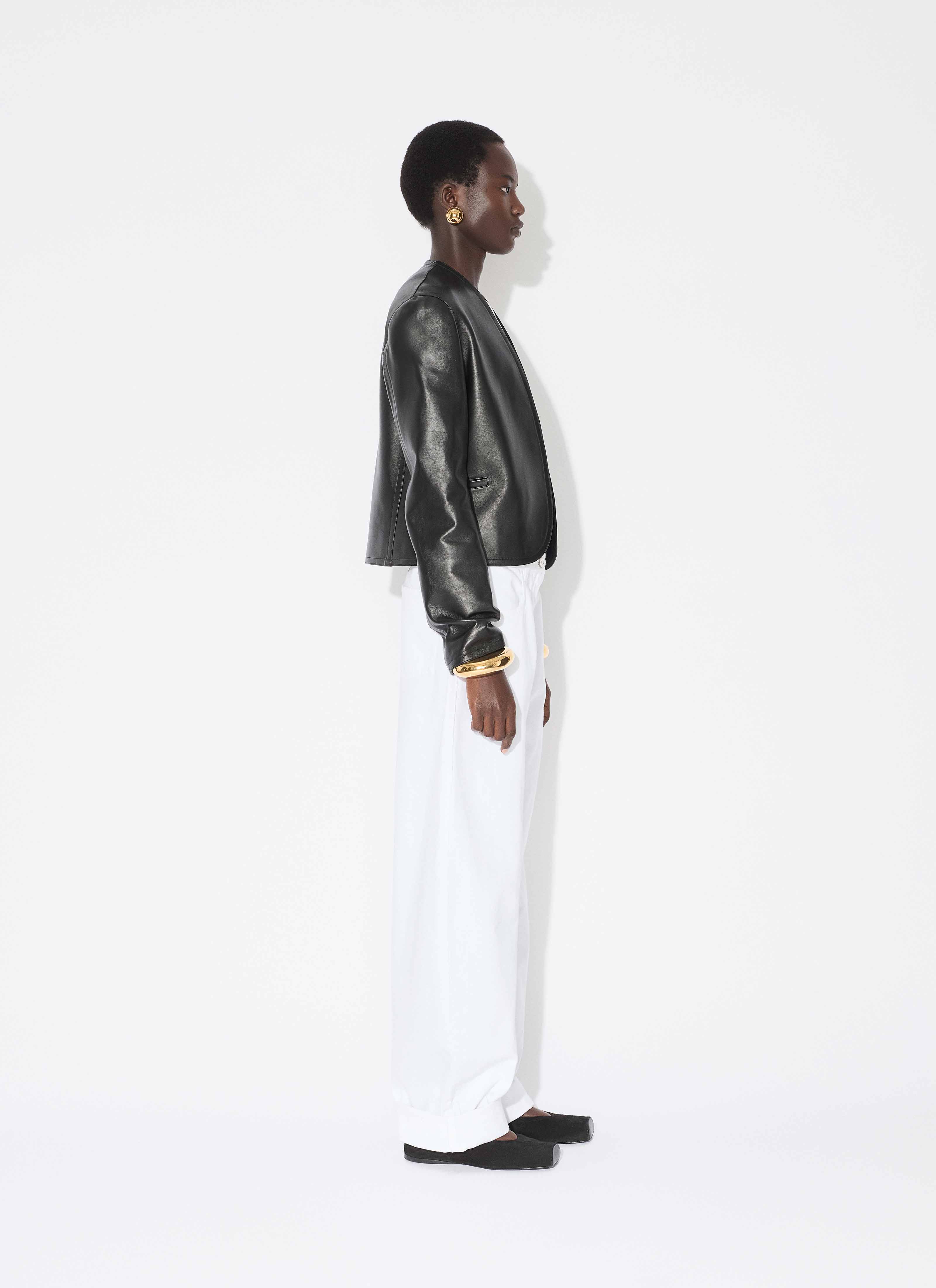 ALAÏA ホワイト ローウエスト ラウンドジーンズ