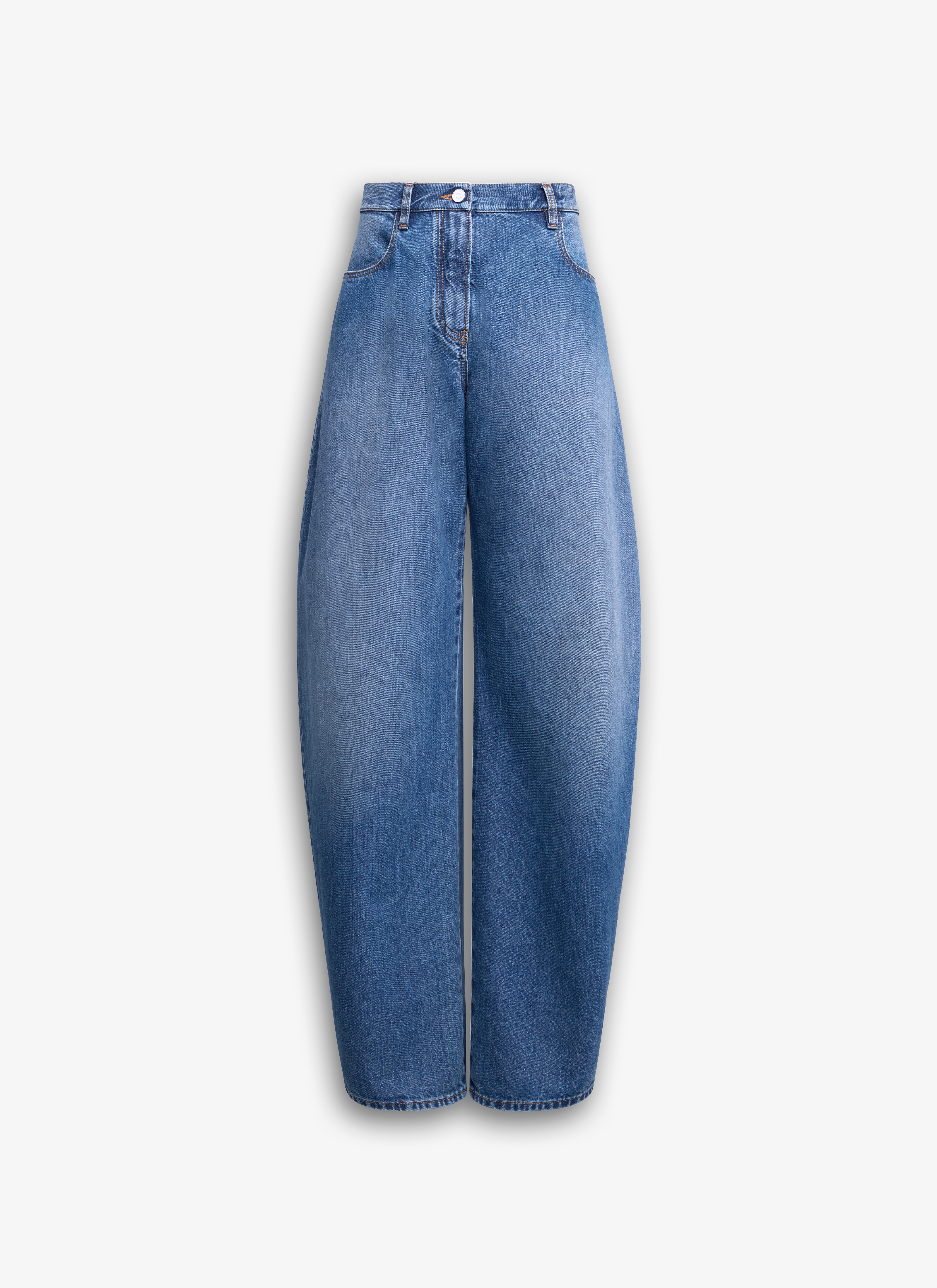 ALAÏA MINERAL LOW WAIST ROUND JEANS