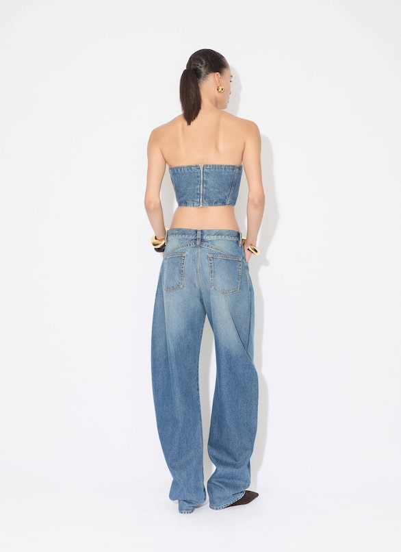 JEANS ARROTONDATI A VITA BASSA ALAÏA MINERALE JEANS ARROTONDATI A VITA BASSA