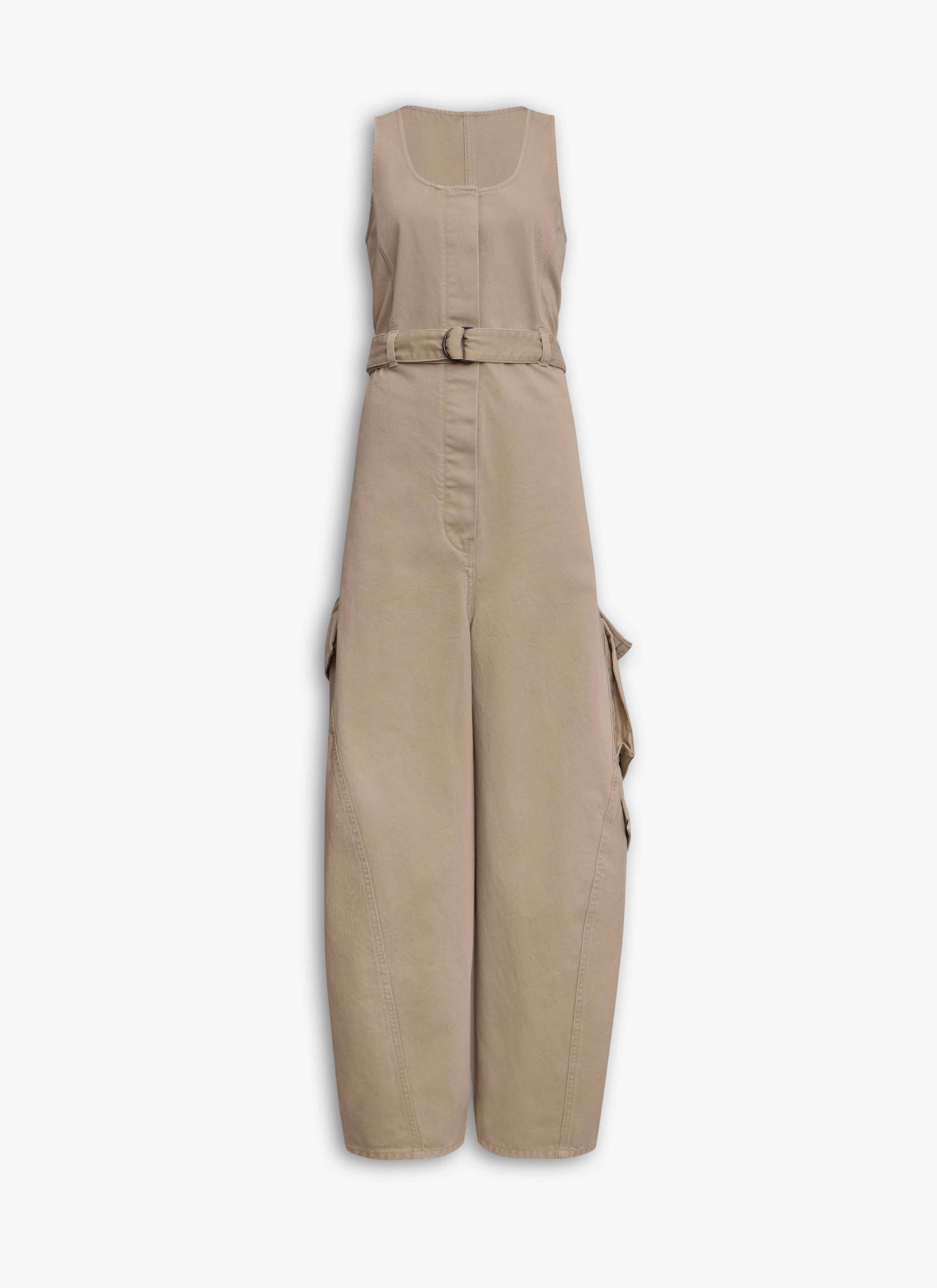 ALAÏA BEIGE CARGO JUMPSUIT