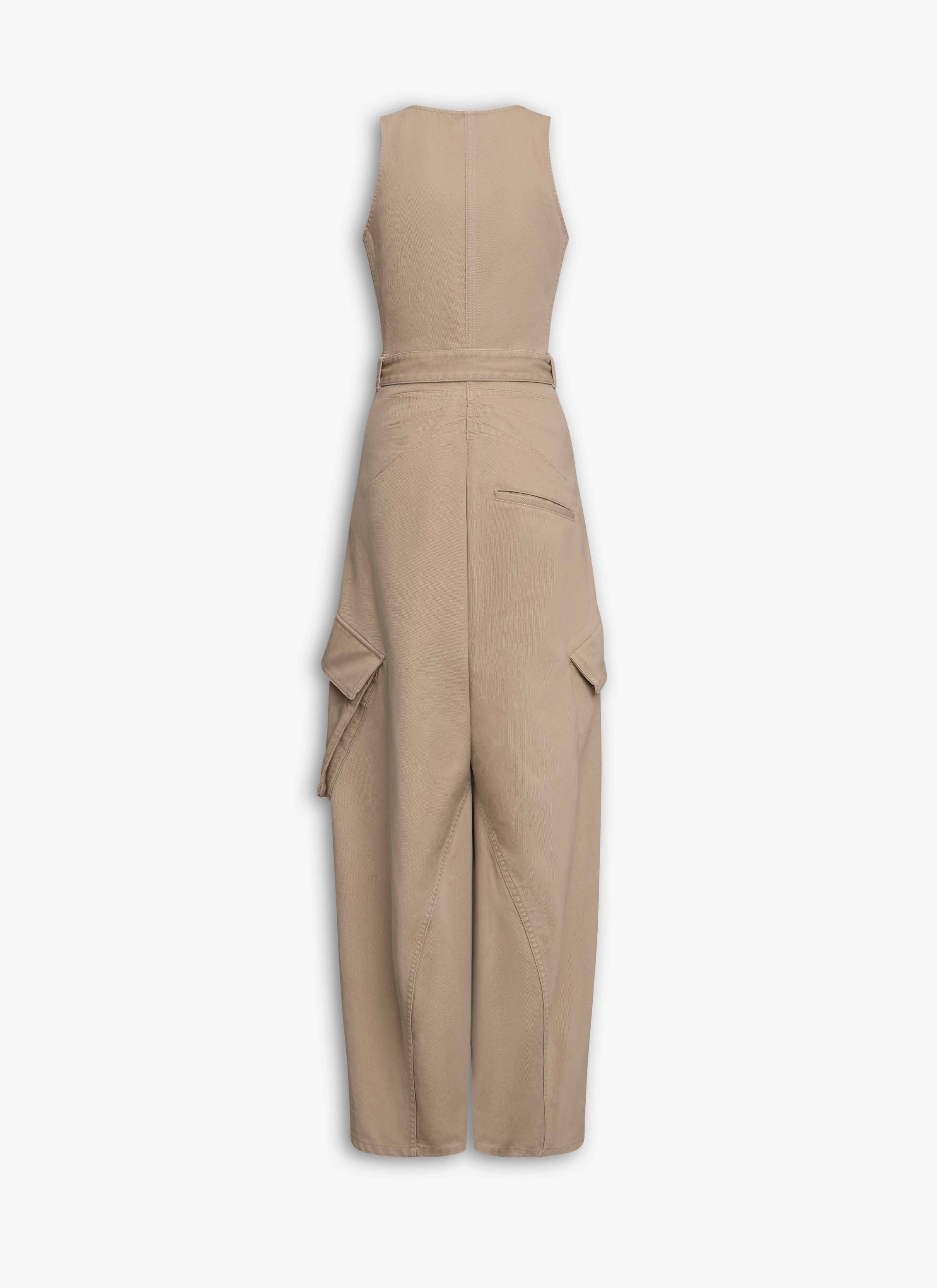 ALAÏA BEIGE CARGO JUMPSUIT