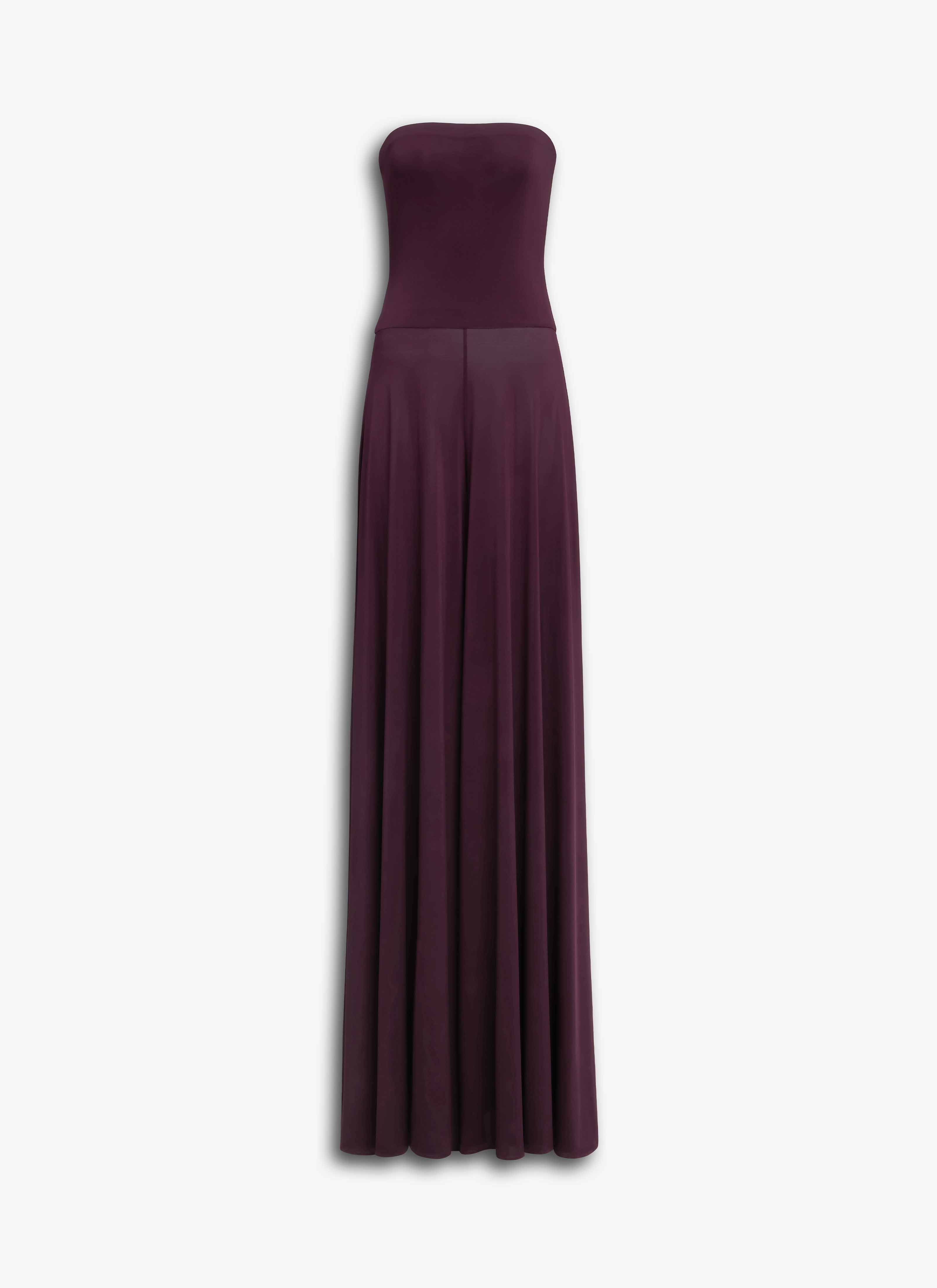 ALAÏA TUTA BUSTIER IN MORBIDO JERSEY BORDEAUX